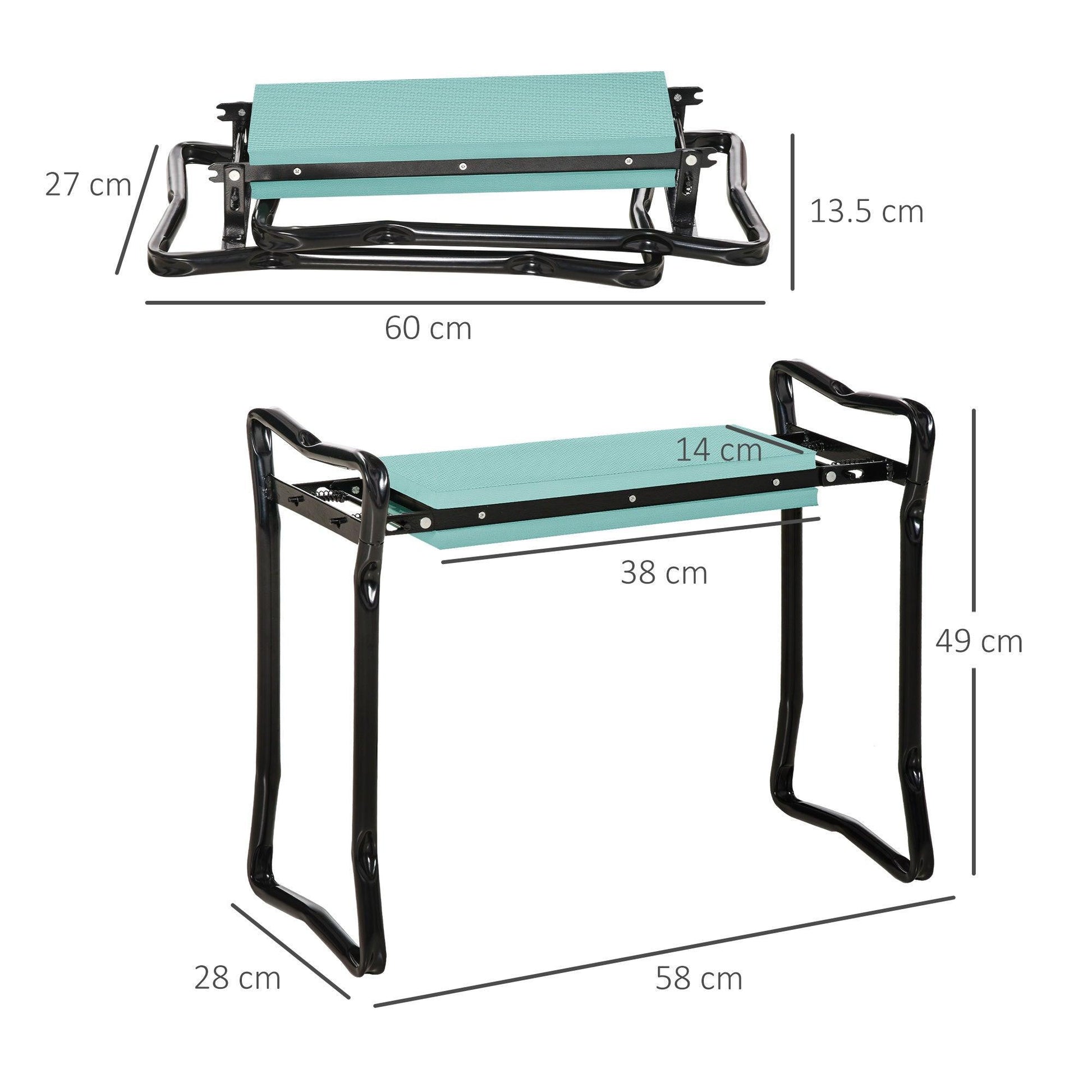 Outsunny 2-in-1 Garden Bench - Green - ALL4U RETAILER LTD