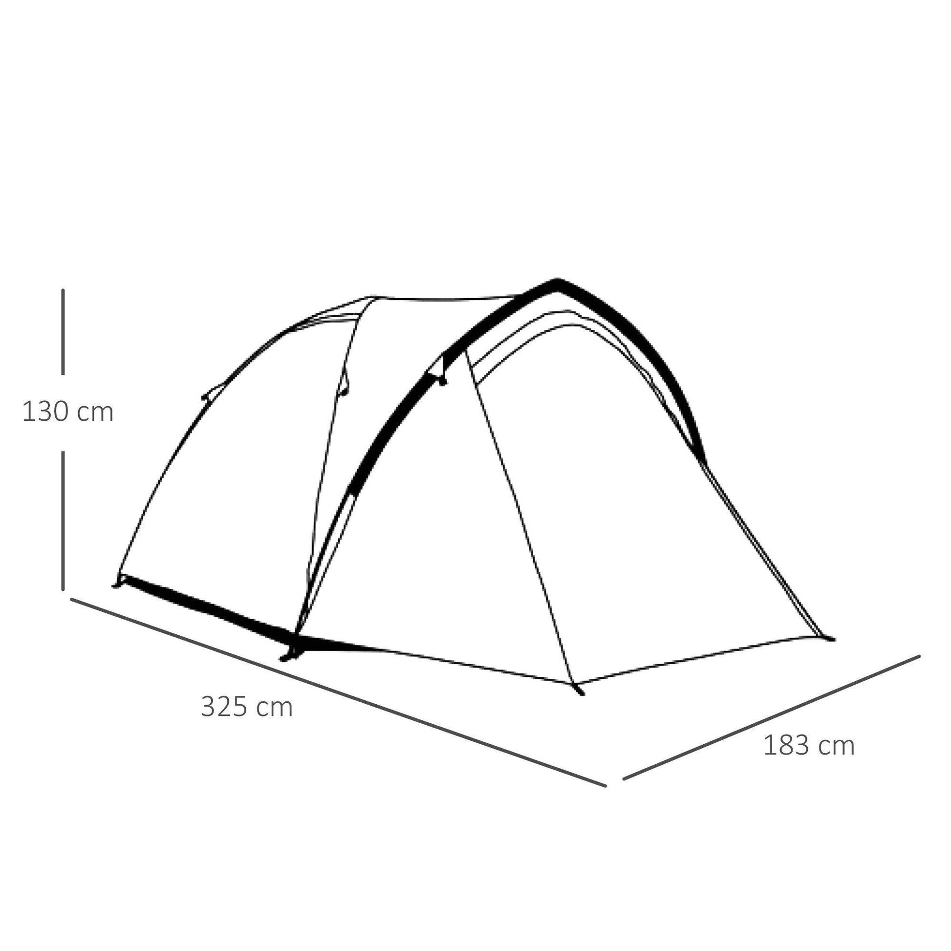 Outsunny 2-Room Camping Dome Tent: Weatherproof & Lightweight - ALL4U RETAILER LTD