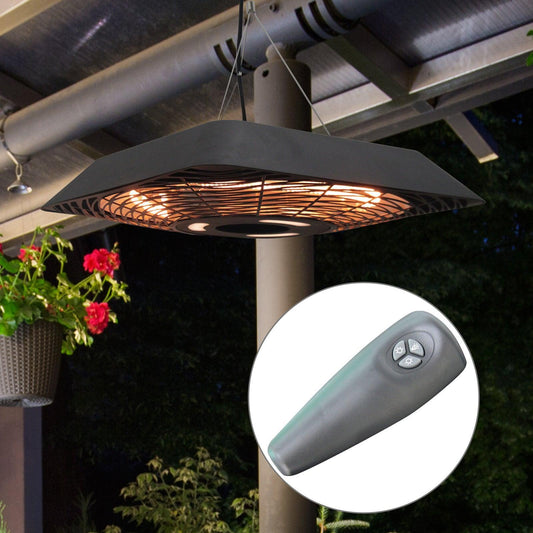 Outsunny 2000W Ceiling Mounted Heater - Remote Control, Indoor/Outdoor - ALL4U RETAILER LTD