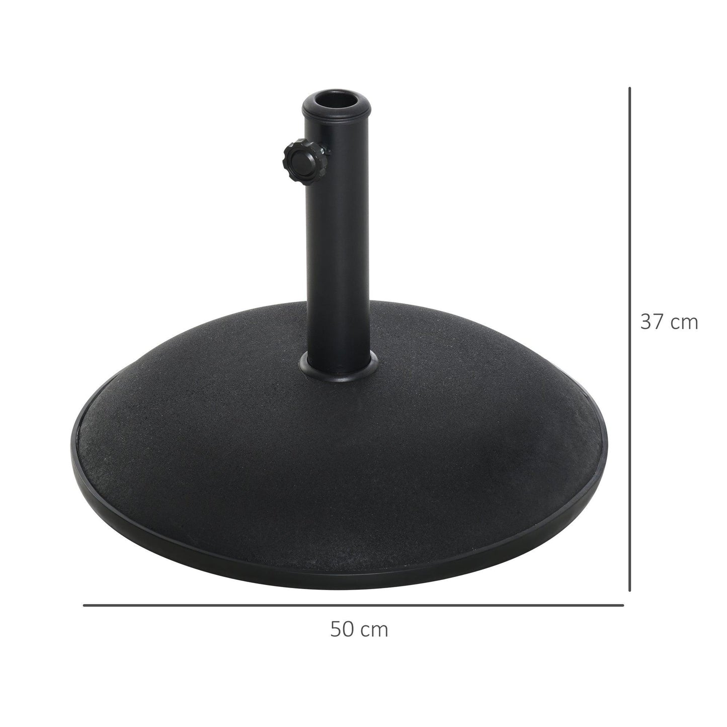 Outsunny 25kg Outdoor Patio Umbrella Base - Sturdy and Stylish - ALL4U RETAILER LTD