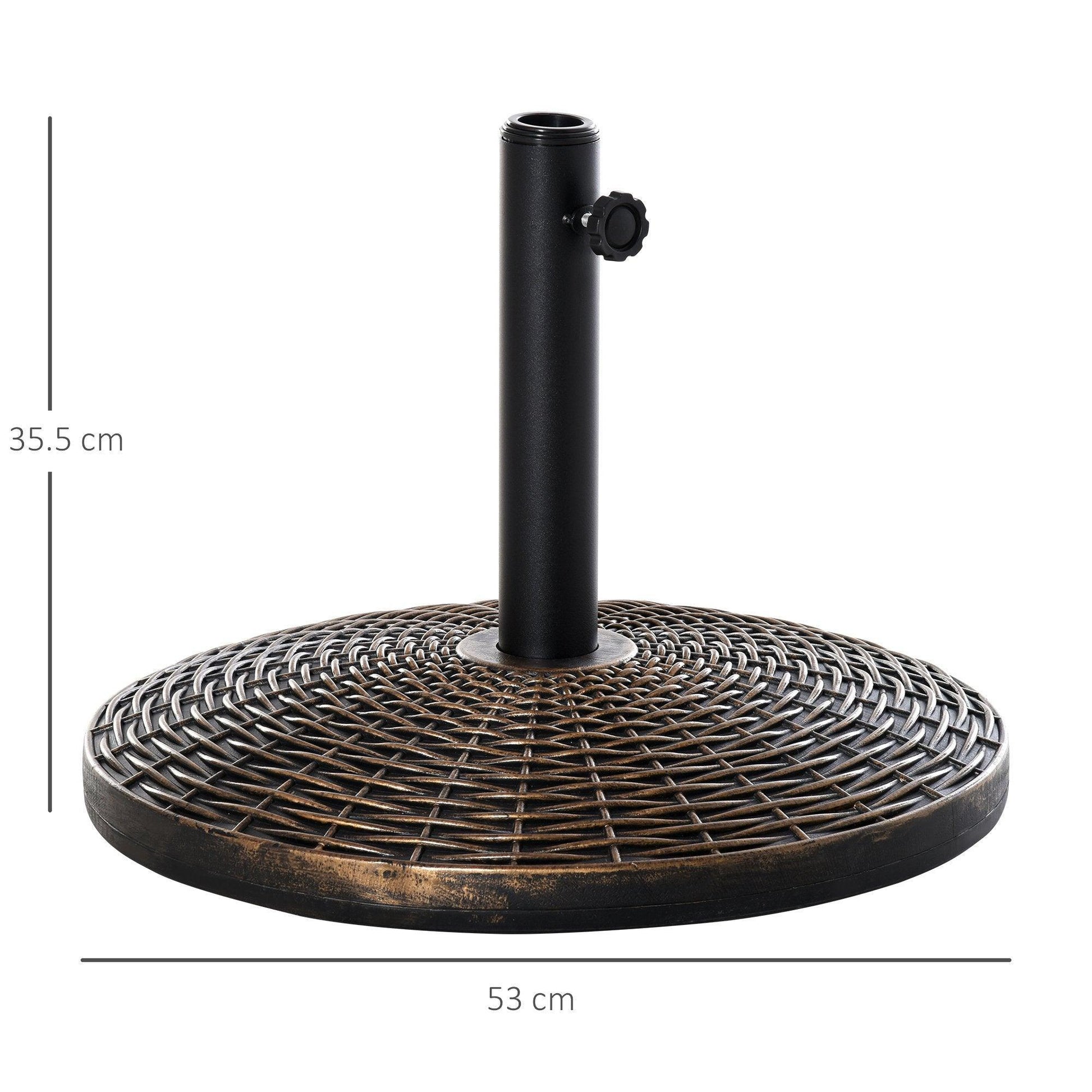 Outsunny 25kg Patio Umbrella Base Stand - Durable and Stable - ALL4U RETAILER LTD