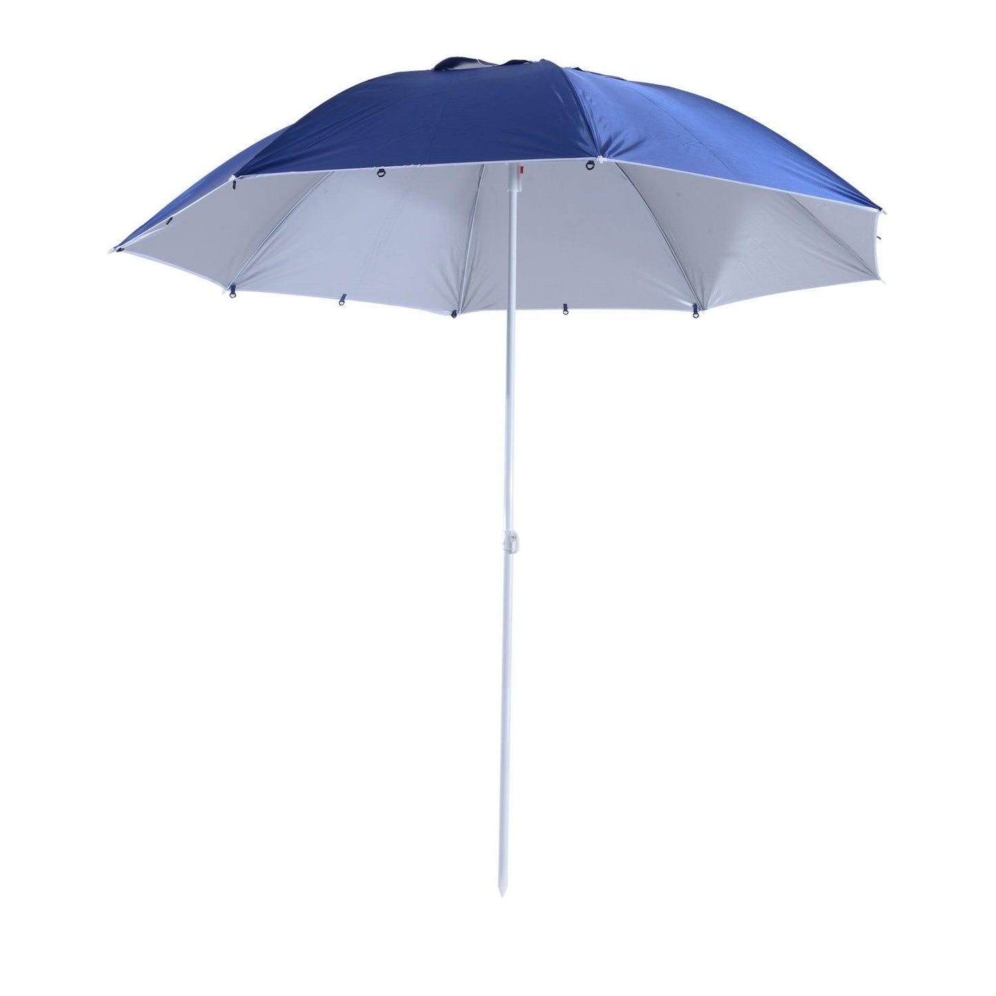 Outsunny 2m Blue Beach Umbrella - Polyester/Steel - ALL4U RETAILER LTD