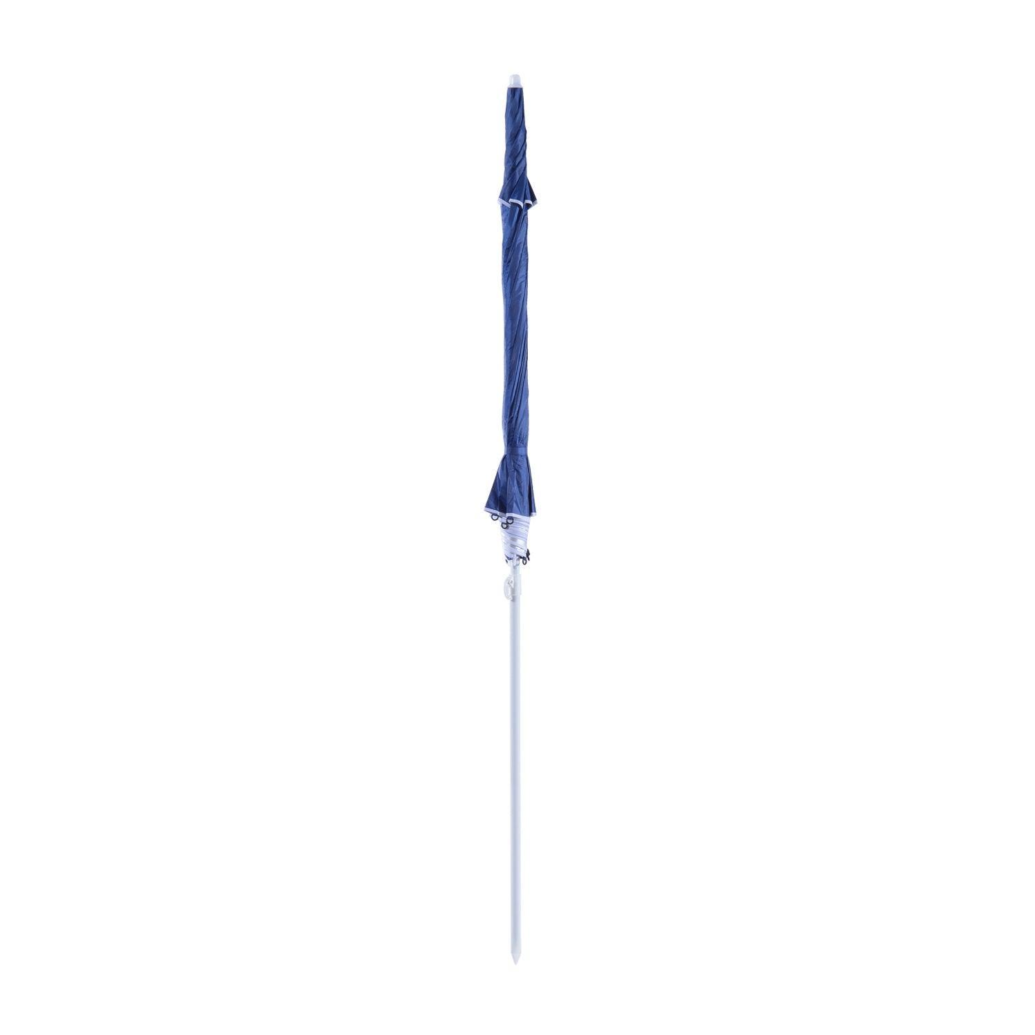 Outsunny 2m Blue Beach Umbrella - Polyester/Steel - ALL4U RETAILER LTD