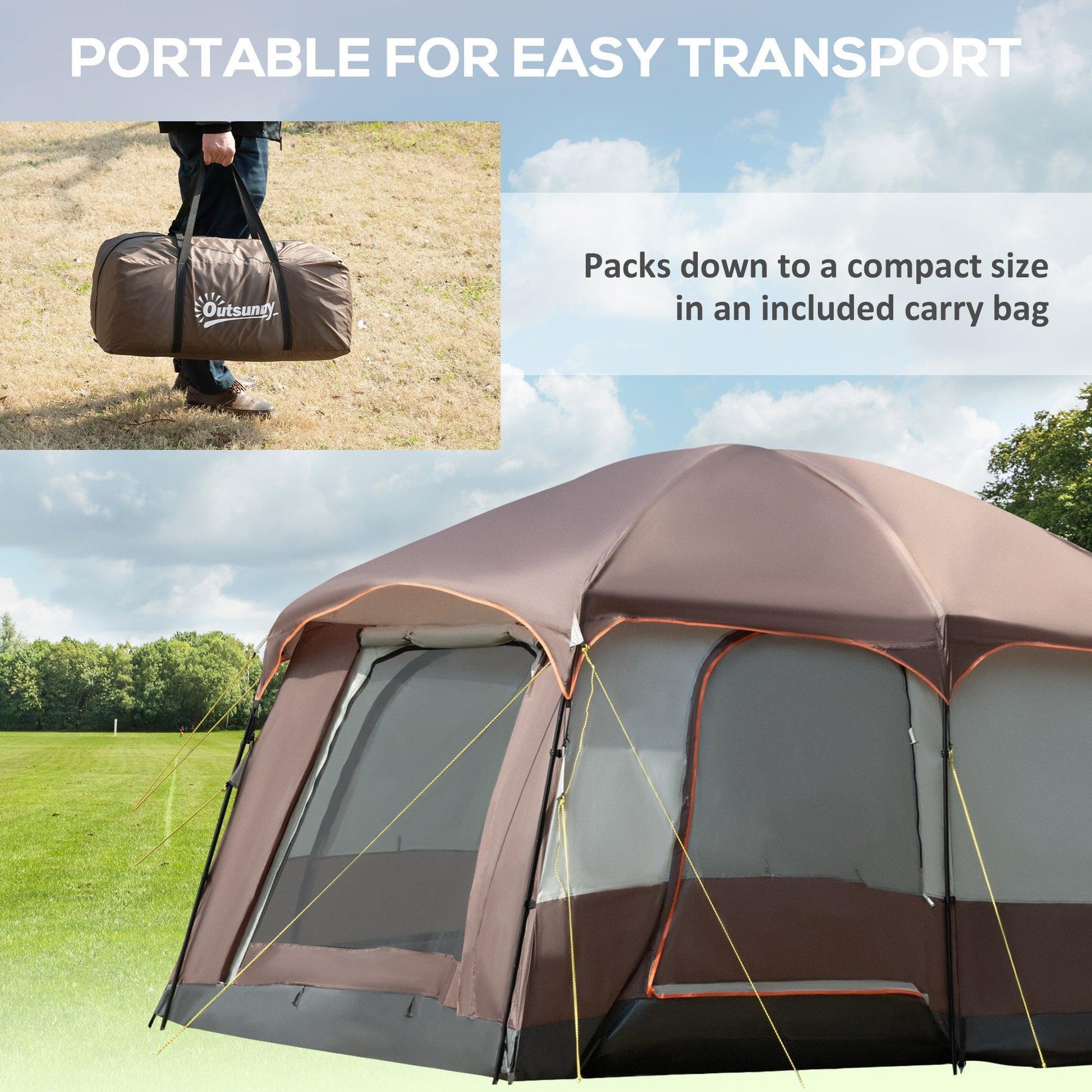 Outsunny 3-4 Person Camping Tent - ALL4U RETAILER LTD