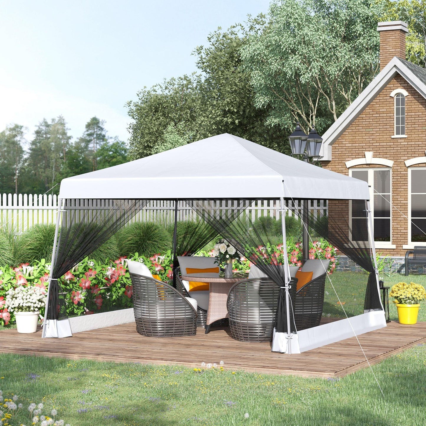 Outsunny 3.6m Pop Up Steel Garden Gazebo - ALL4U RETAILER LTD