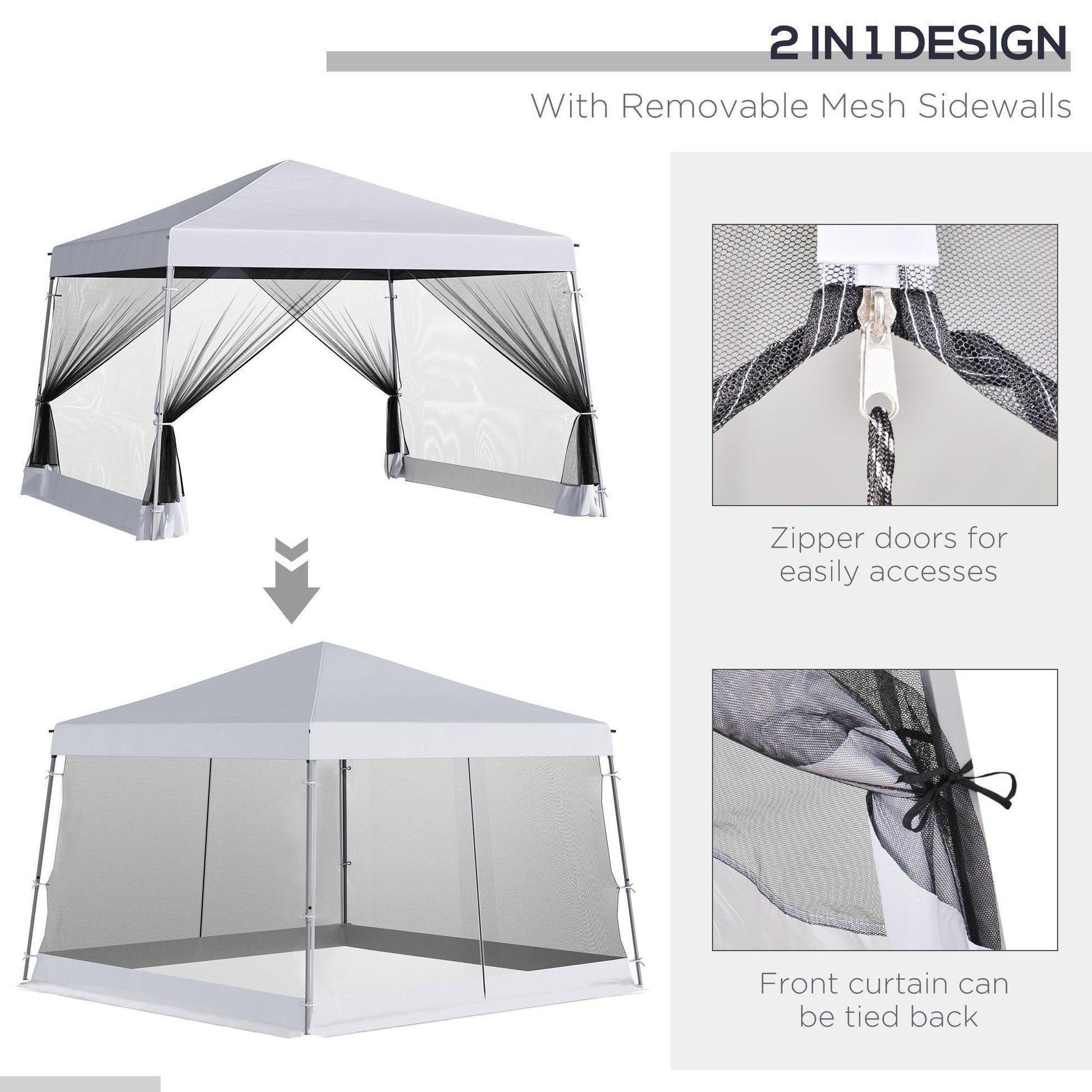 Outsunny 3.6m Pop Up Steel Garden Gazebo - ALL4U RETAILER LTD