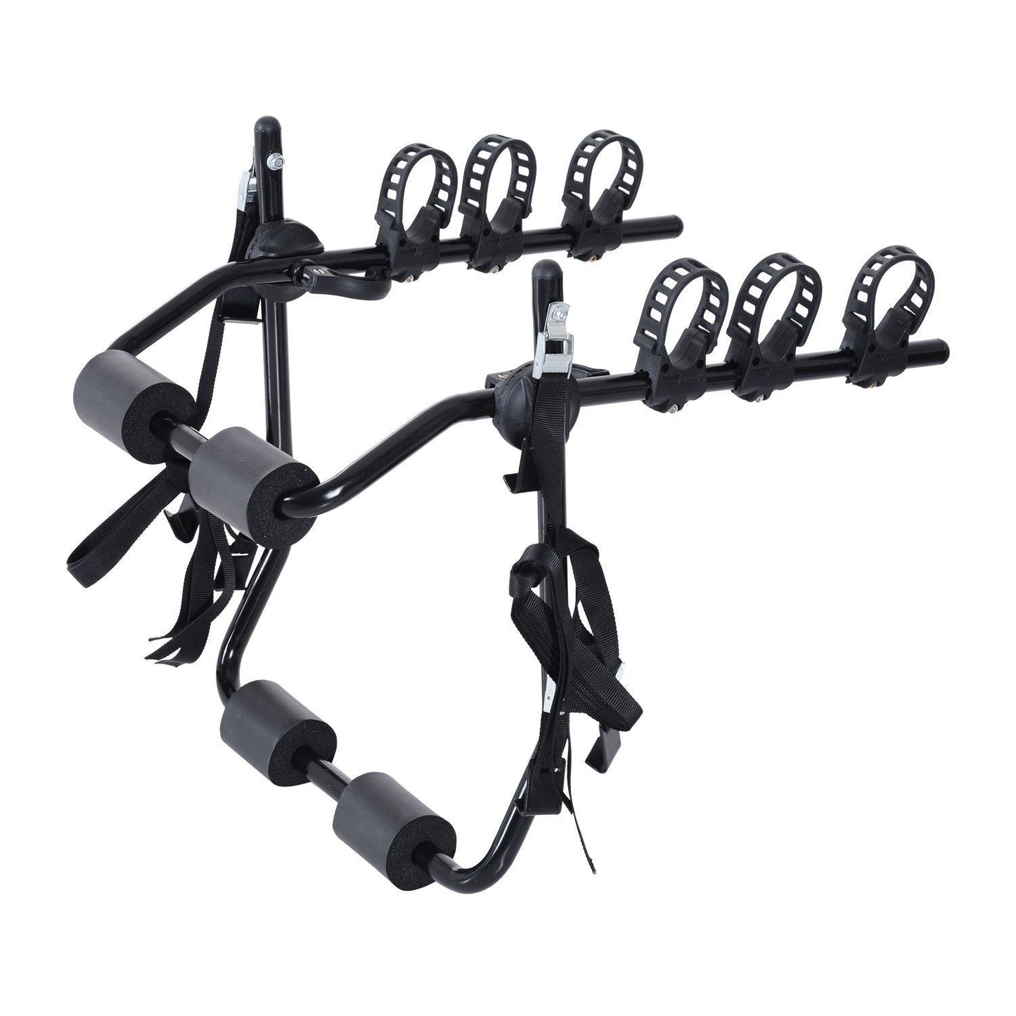 Outsunny 3-Bike Car Rack, Black - ALL4U RETAILER LTD