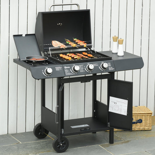 Outsunny 3-Burner Gas BBQ Grill - Compact and Convenient - ALL4U RETAILER LTD