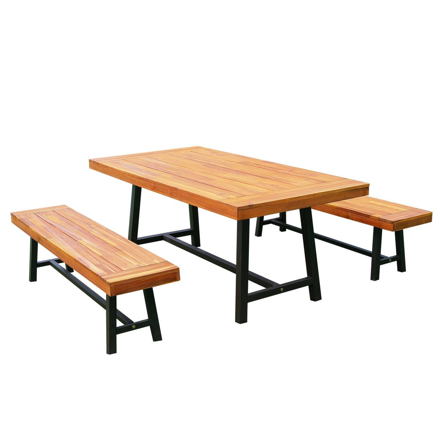 Outsunny 3-Piece Acacia Wood Set - ALL4U RETAILER LTD