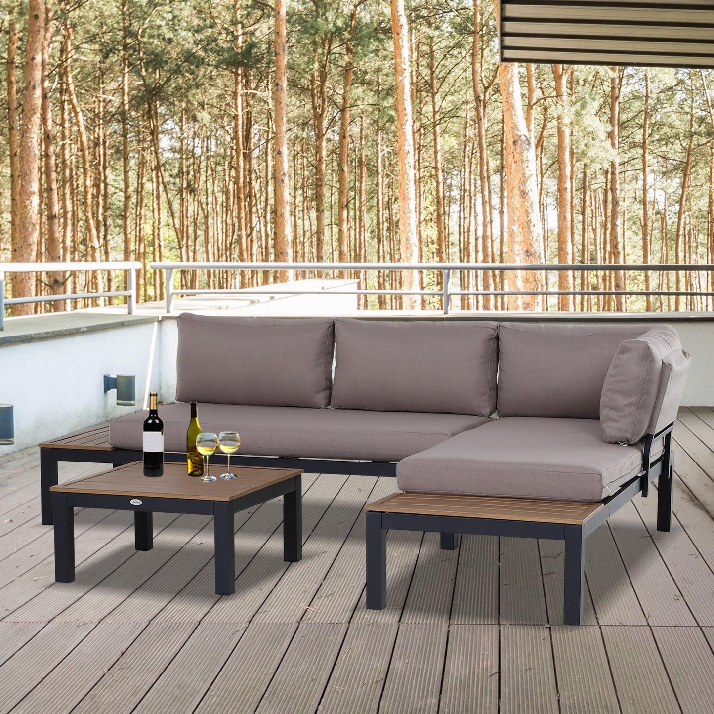 Outsunny 3-Piece Garden Furniture Set - ALL4U RETAILER LTD