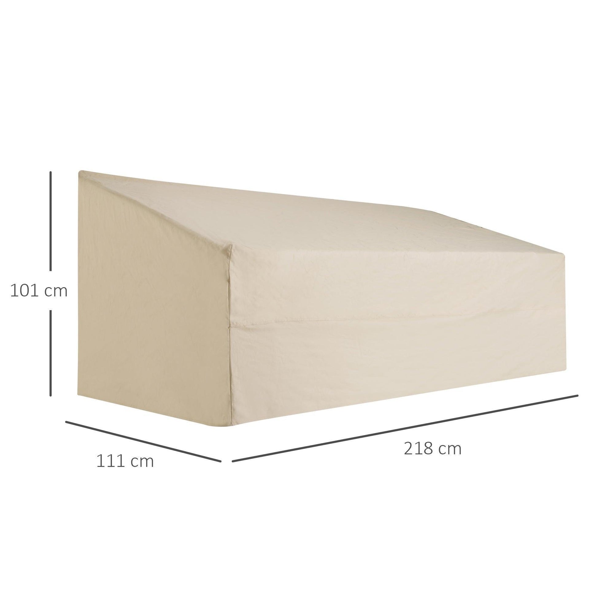 Outsunny 3 Seat Sofa Cover: Waterproof, Beige - ALL4U RETAILER LTD