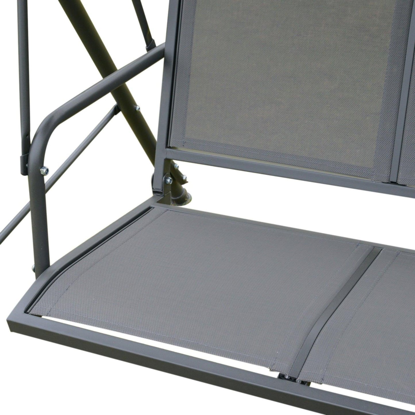 Outsunny 3 Seater Garden Swing Chair - Grey - ALL4U RETAILER LTD