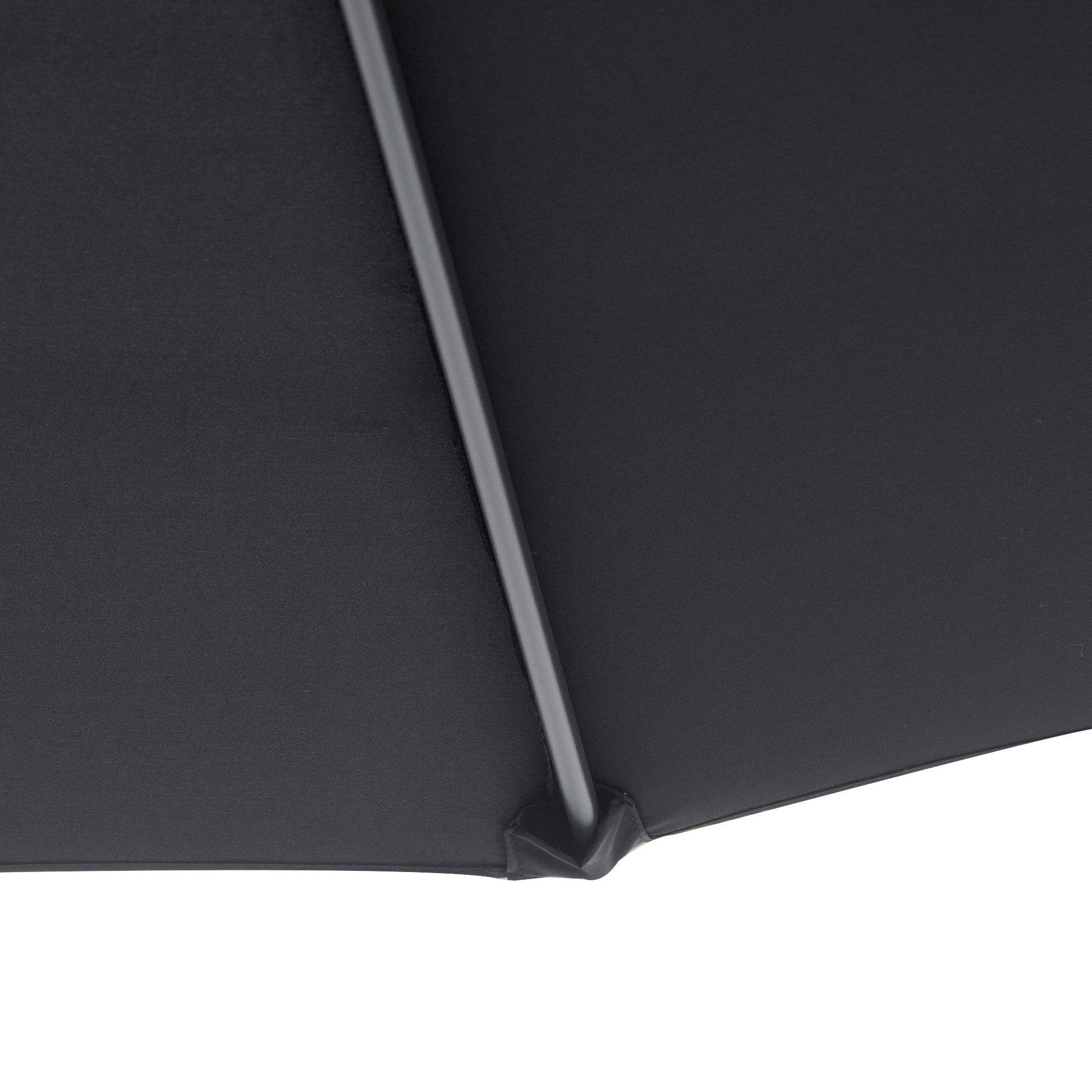 Outsunny 3m Cantilever Parasol with Crank & Tilt - Black - ALL4U RETAILER LTD