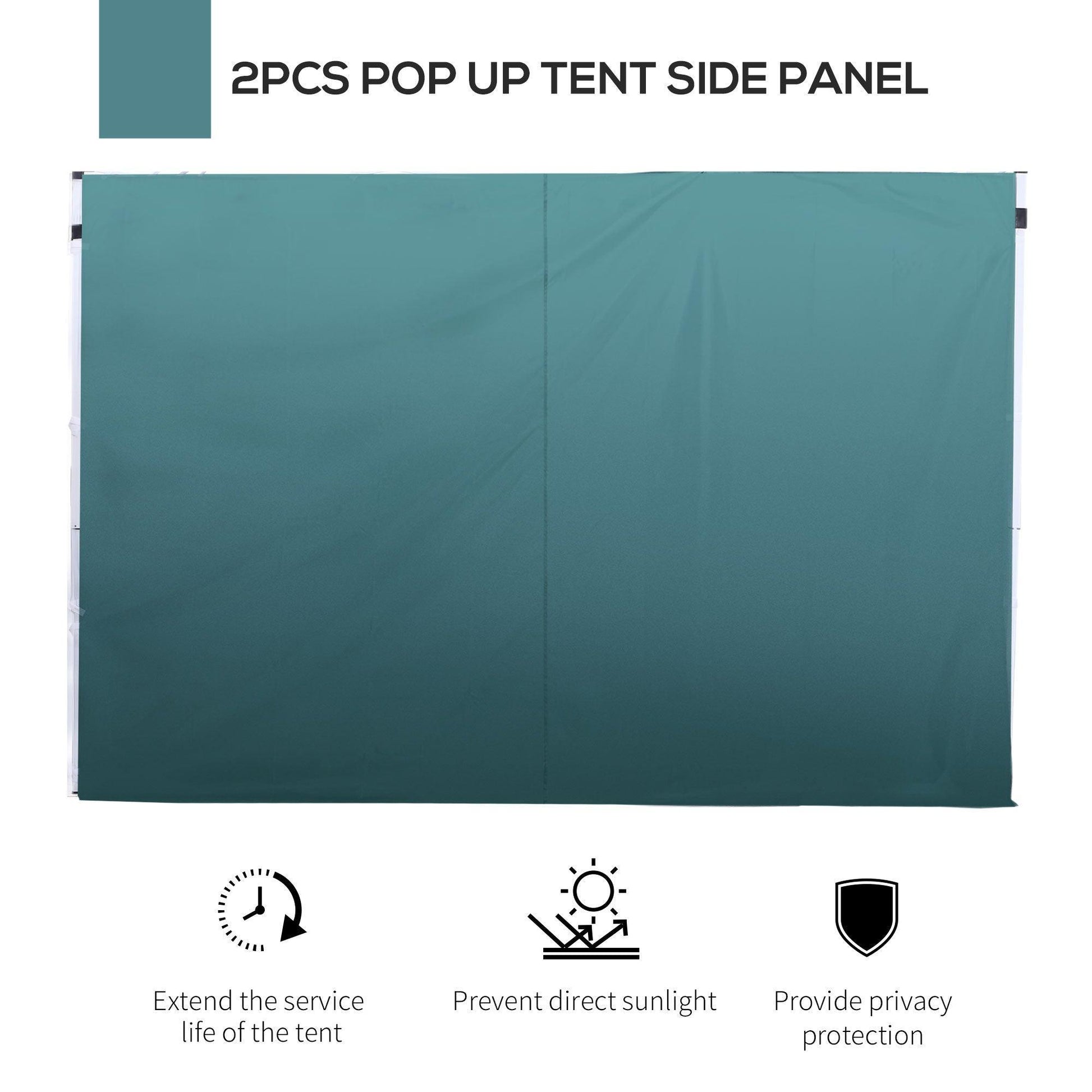 Outsunny 3m Gazebo Exchangeable Side Panel in Green - ALL4U RETAILER LTD