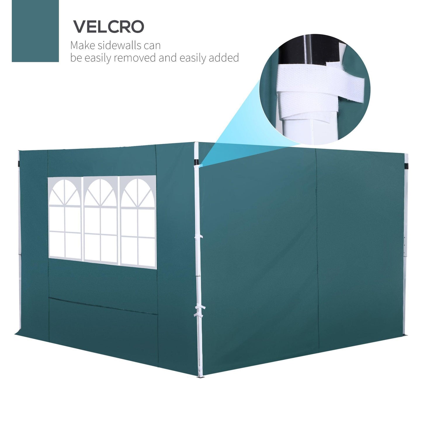 Outsunny 3m Gazebo Exchangeable Side Panel in Green - ALL4U RETAILER LTD