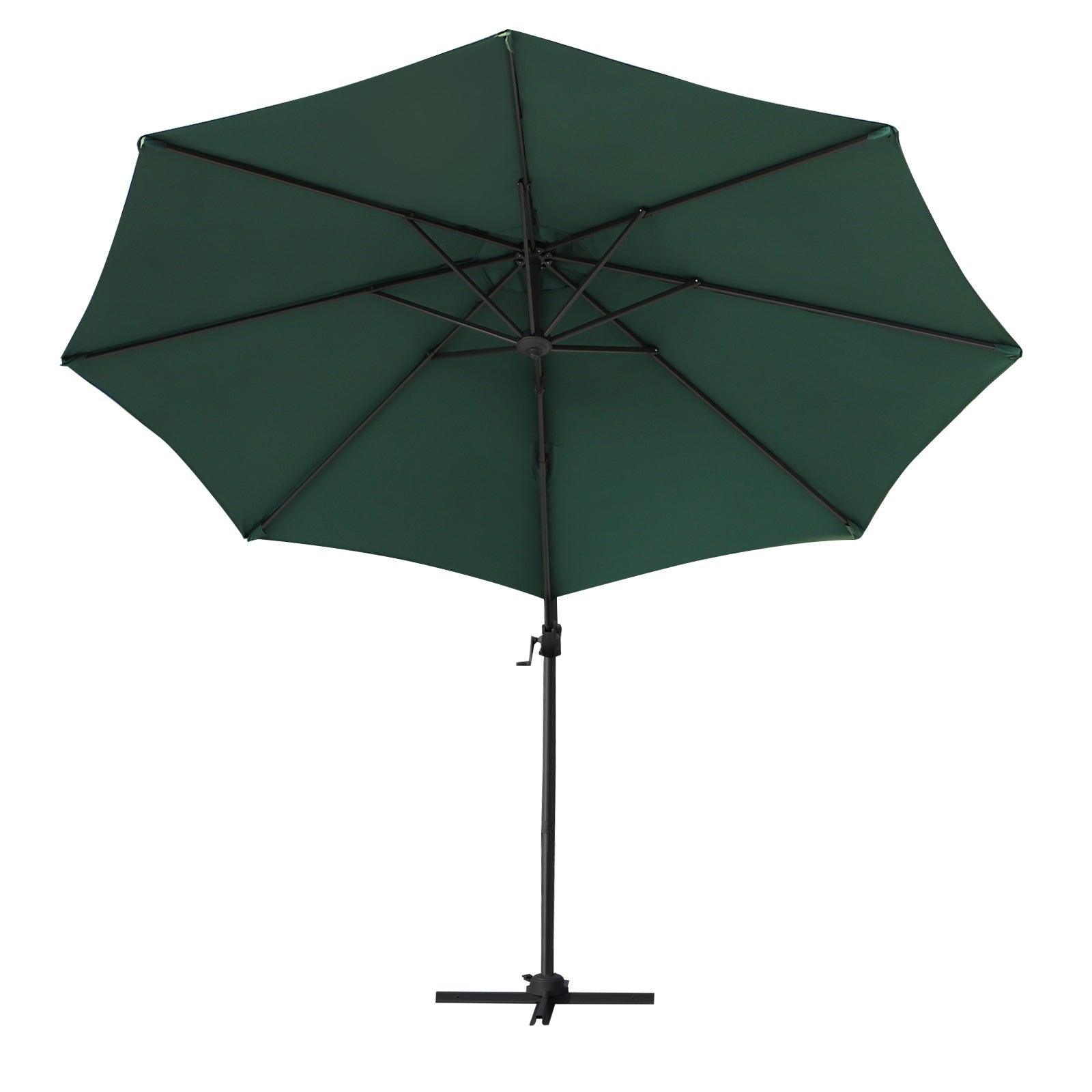 Outsunny 3m Patio Umbrella: Green for Stylish Outdoor Shade - ALL4U RETAILER LTD