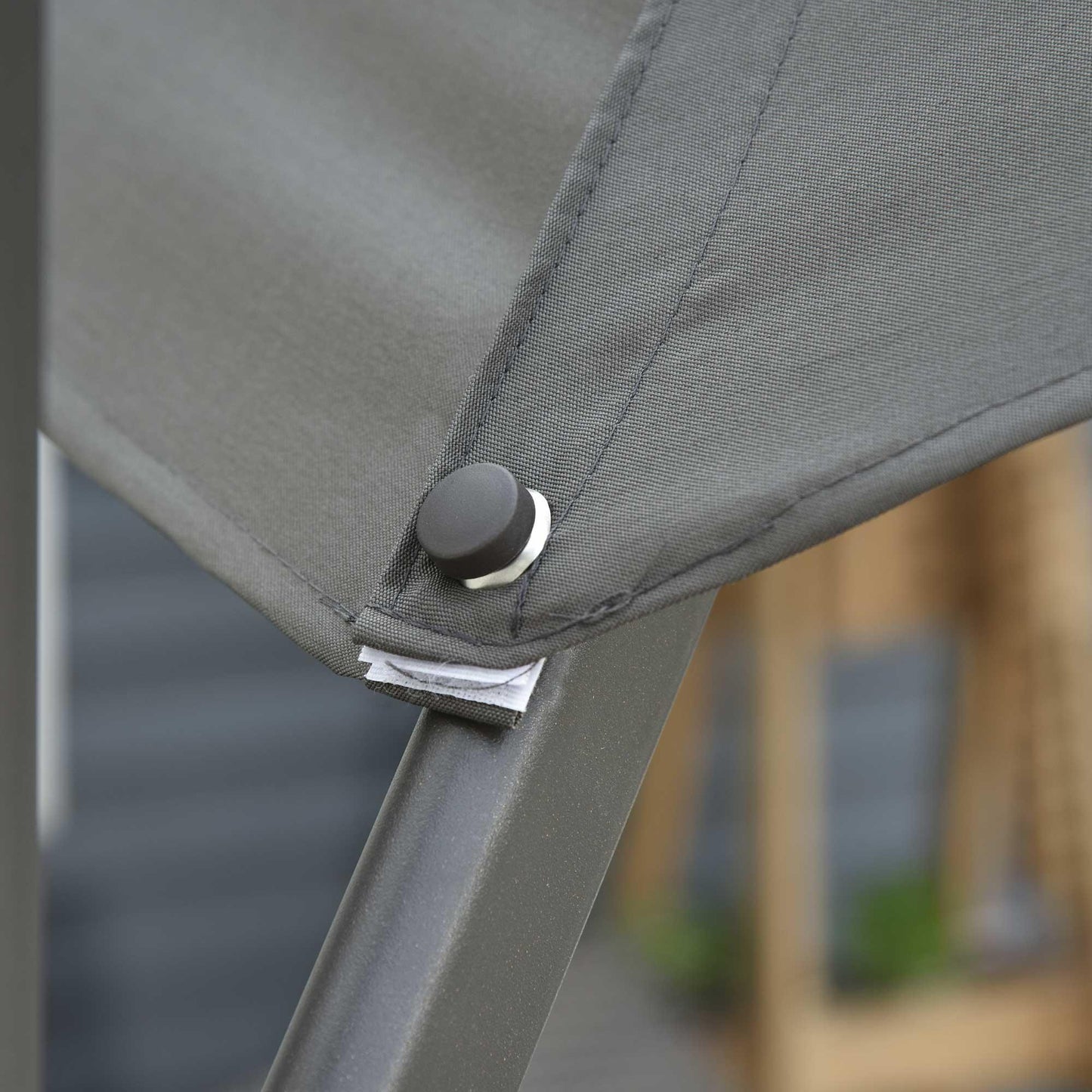 Outsunny 3m Patio Umbrella with Cross Base- Dark Grey - ALL4U RETAILER LTD