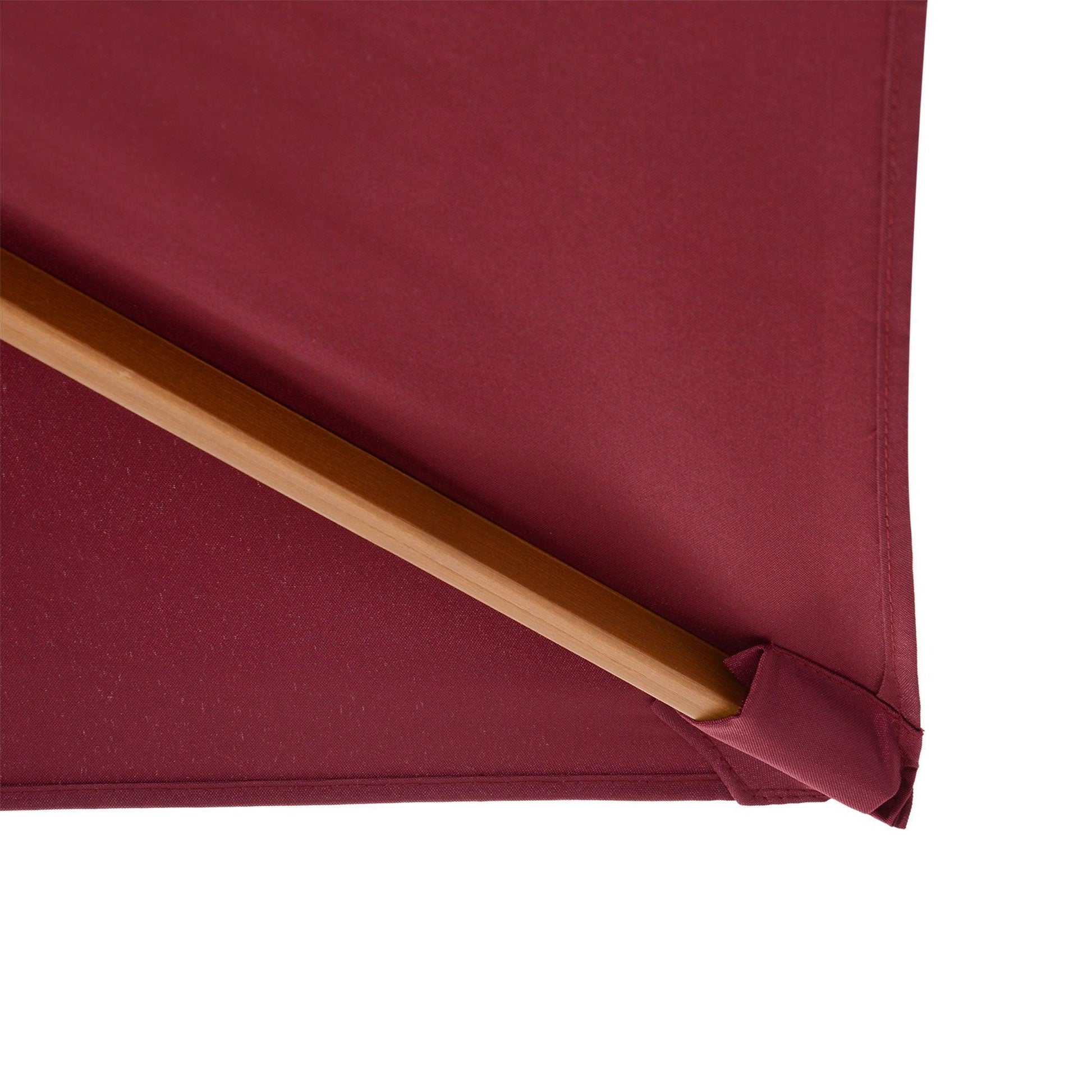 Outsunny 3m x 2m Wooden Garden Parasol in Wine Red - ALL4U RETAILER LTD