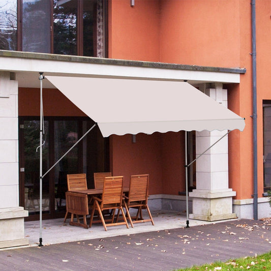 Outsunny 3x1.5m Patio Awning - Retractable Shade - ALL4U RETAILER LTD