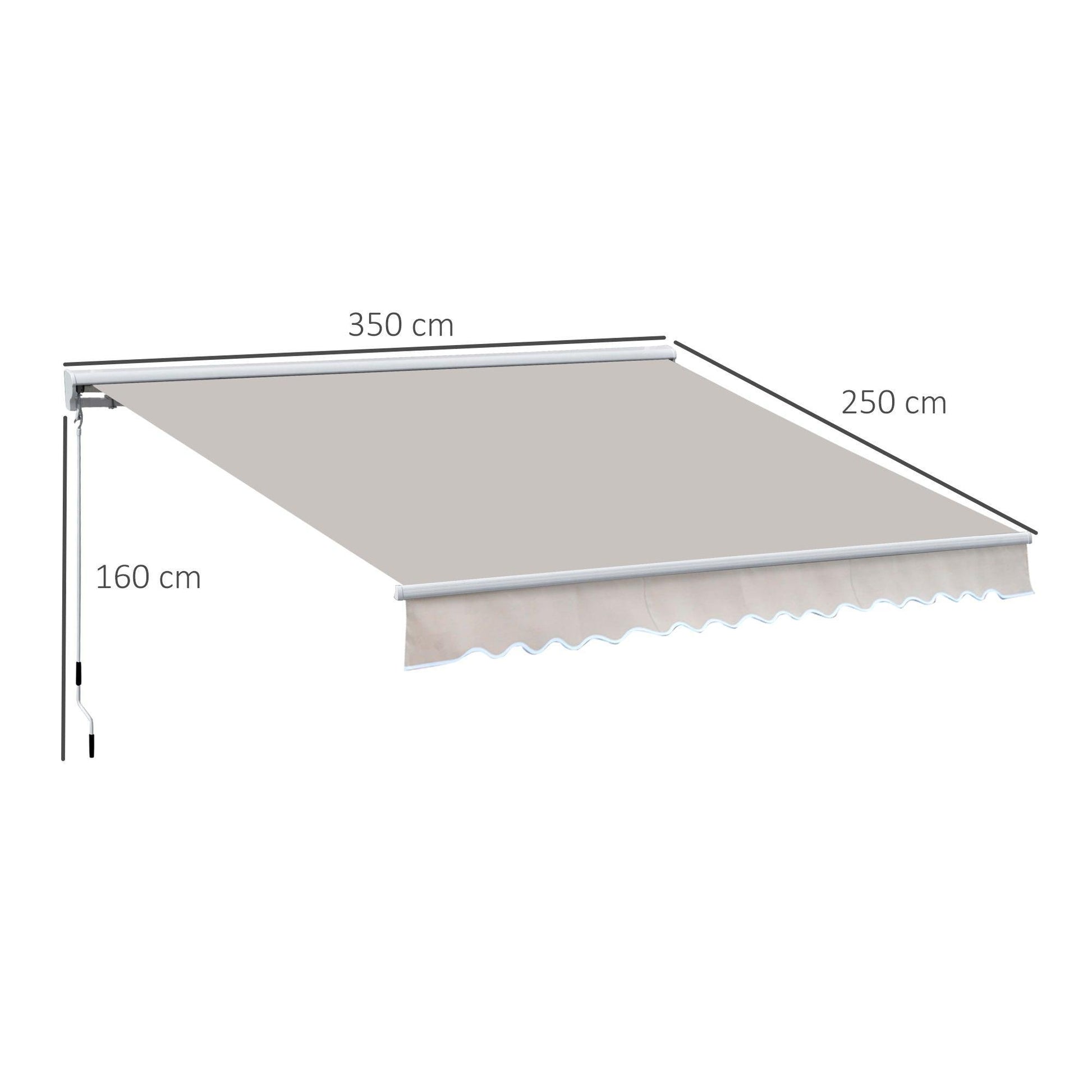 Outsunny 3x2.5M Retractable Awning - ALL4U RETAILER LTD