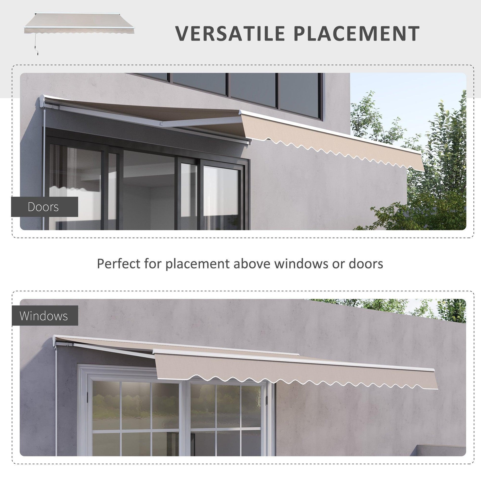 Outsunny 3x2.5M Retractable Awning - ALL4U RETAILER LTD