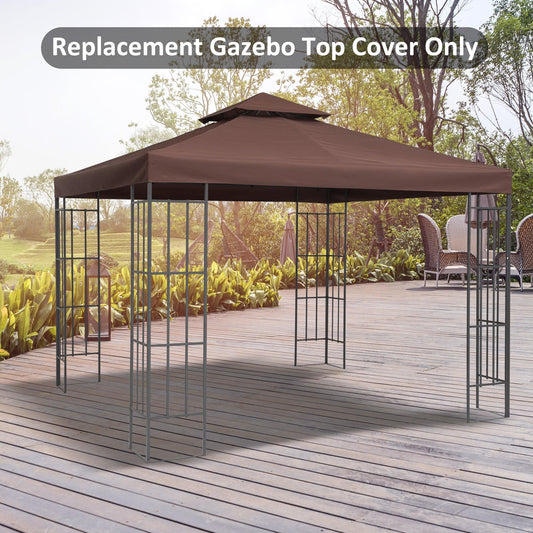 Outsunny 3x3(m) Canopy Top Replacement - Coffee - ALL4U RETAILER LTD