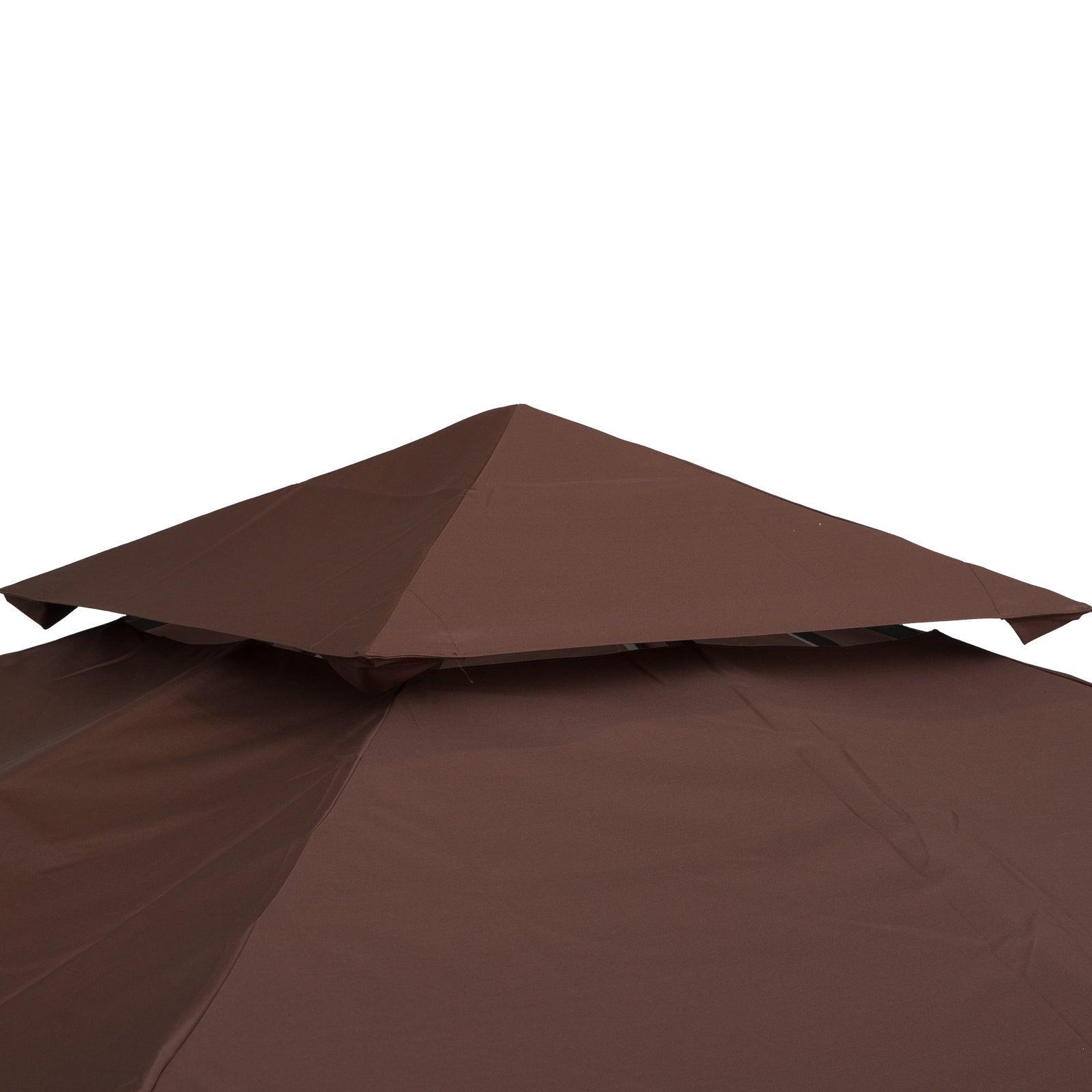 Outsunny 3x3(m) Canopy Top Replacement - Coffee - ALL4U RETAILER LTD