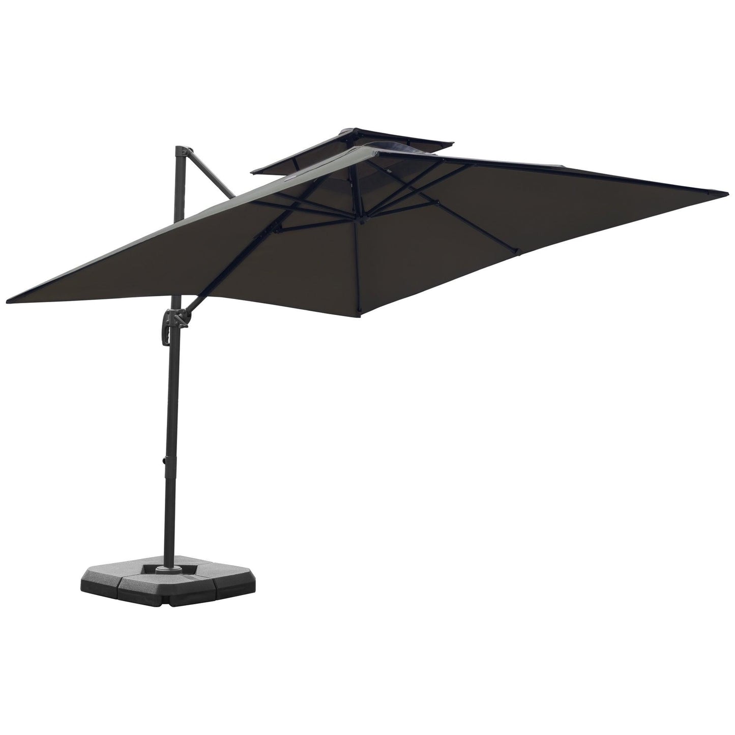 Outsunny 3x3m Cantilever Parasol with Crank & Tilt - ALL4U RETAILER LTD