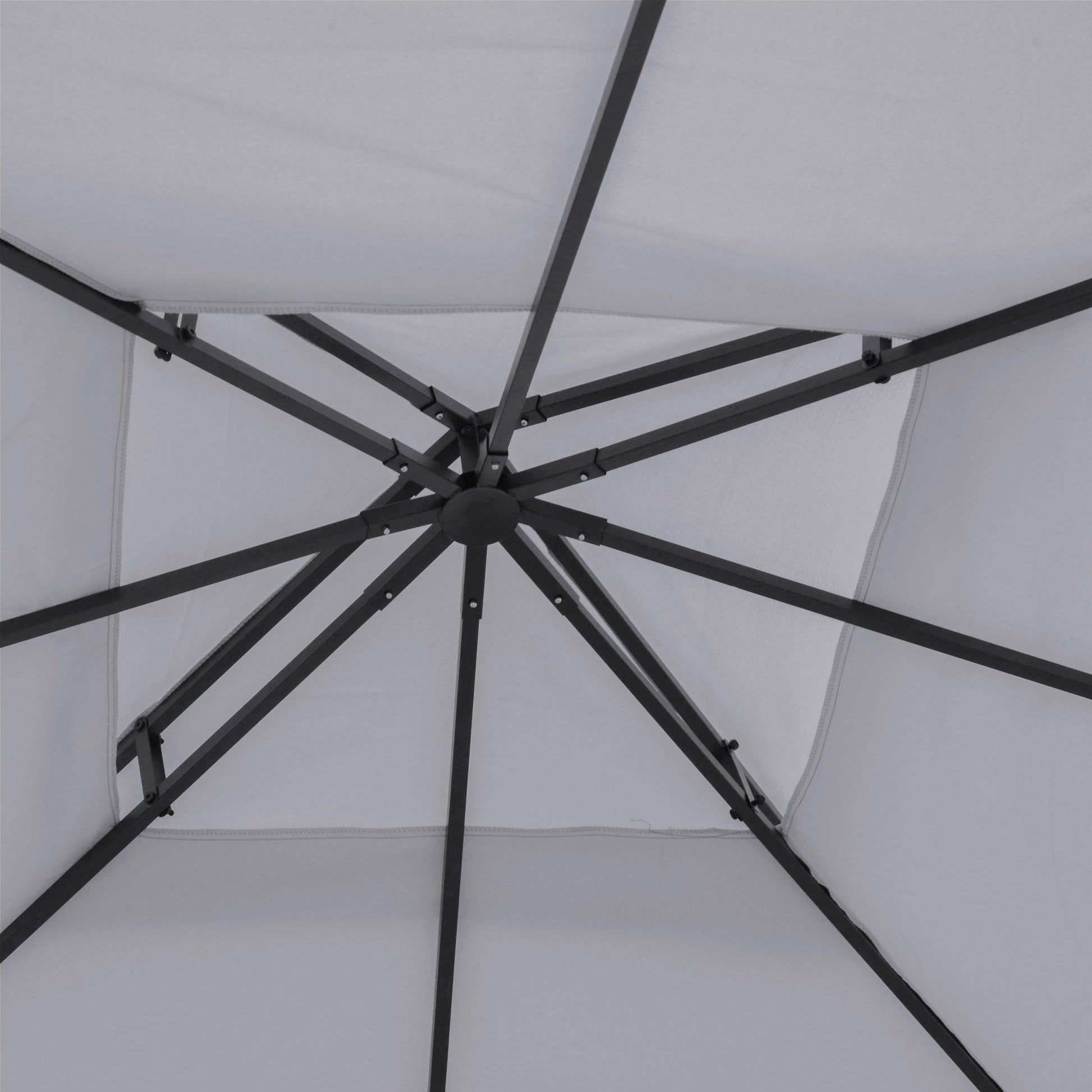 Outsunny 3x3m Gazebo Canopy - Light Grey - ALL4U RETAILER LTD