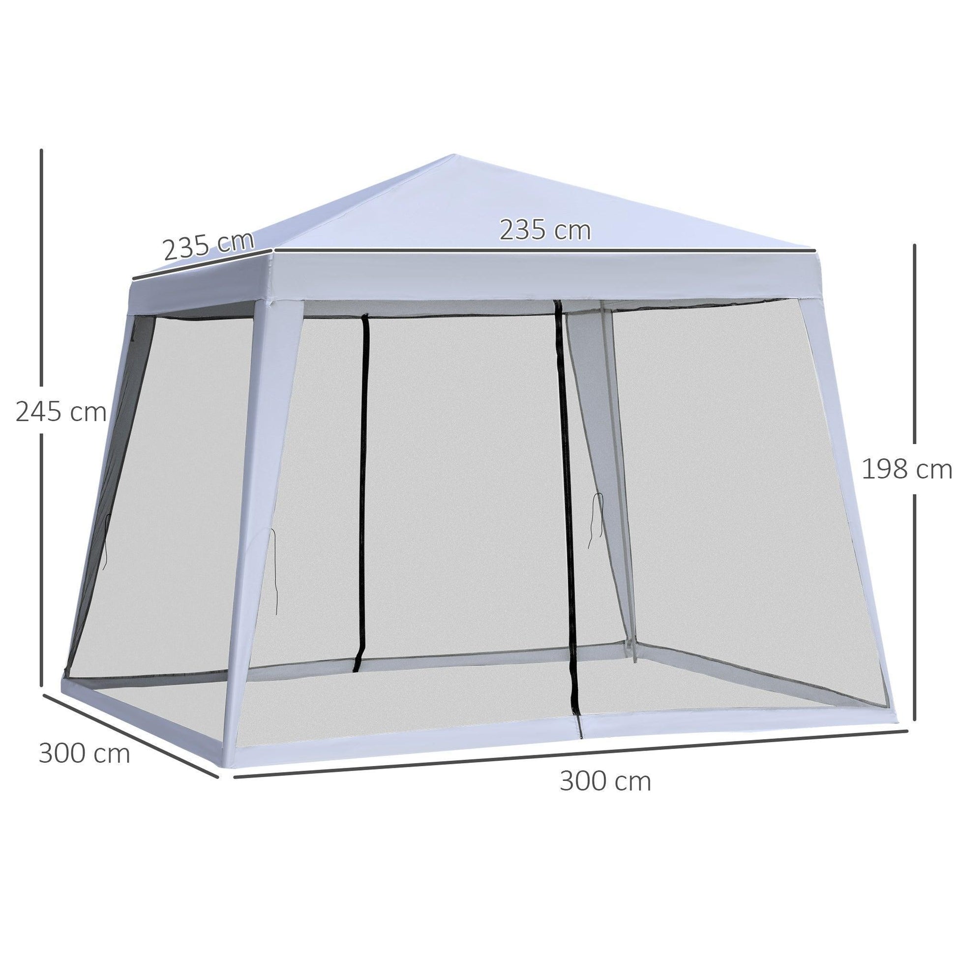 Outsunny 3x3m Gazebo Canopy Tent, Grey - ALL4U RETAILER LTD