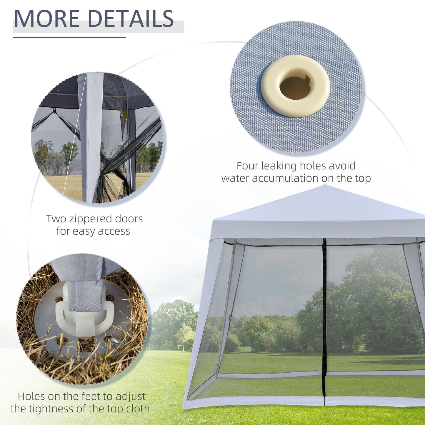 Outsunny 3x3m Gazebo Canopy Tent, Grey - ALL4U RETAILER LTD