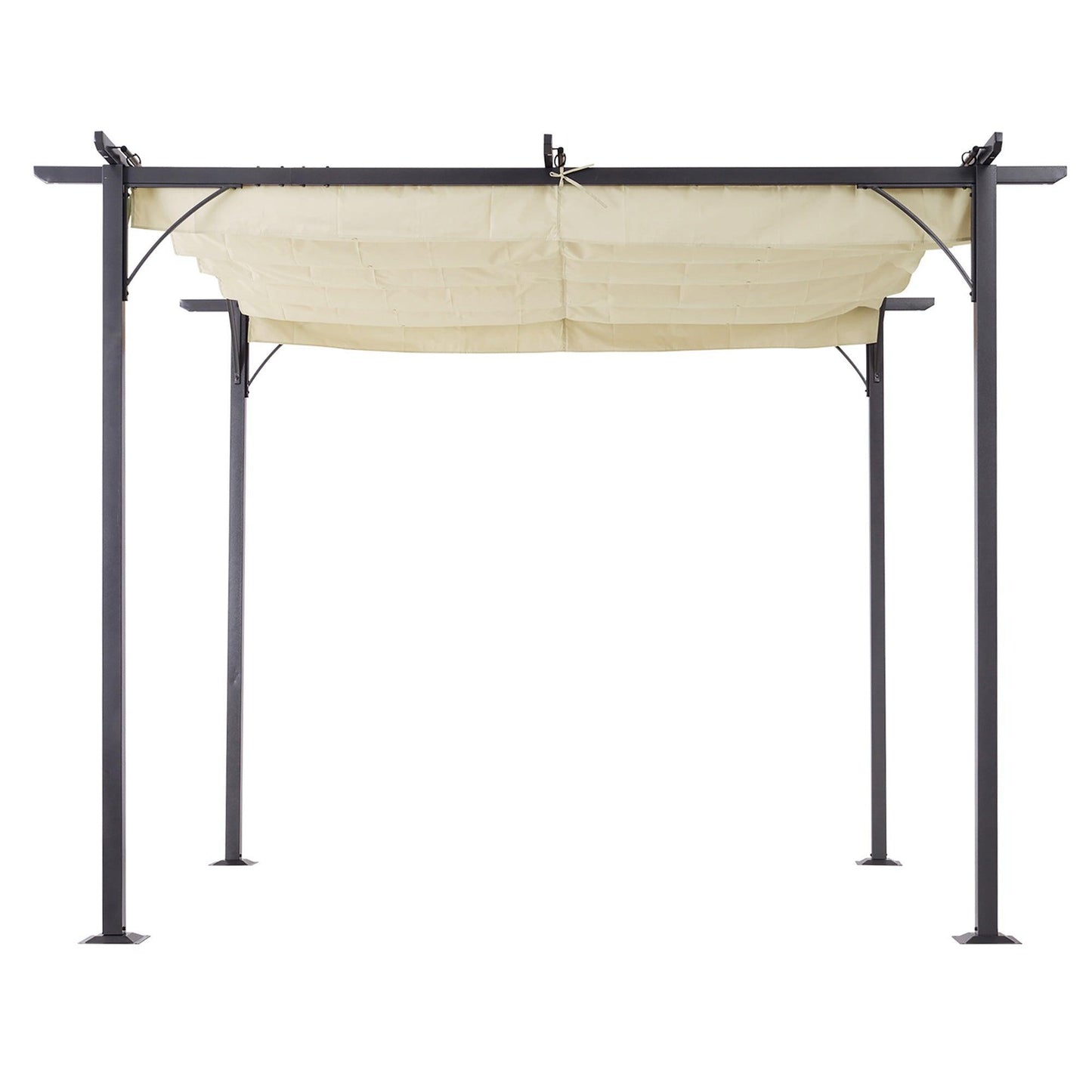 Metal Pergola Gazebo 3x3m with Retractable Roof - ALL4U RETAILER LTD