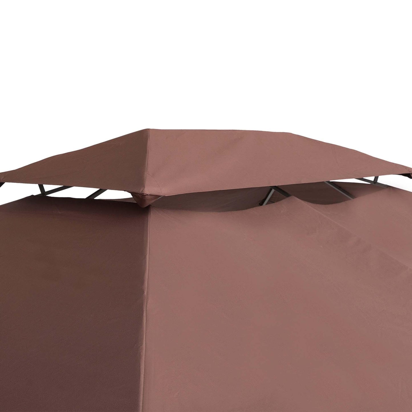 Outsunny 3x4m Gazebo Replacement Roof Canopy 2 Tier - Brown - ALL4U RETAILER LTD