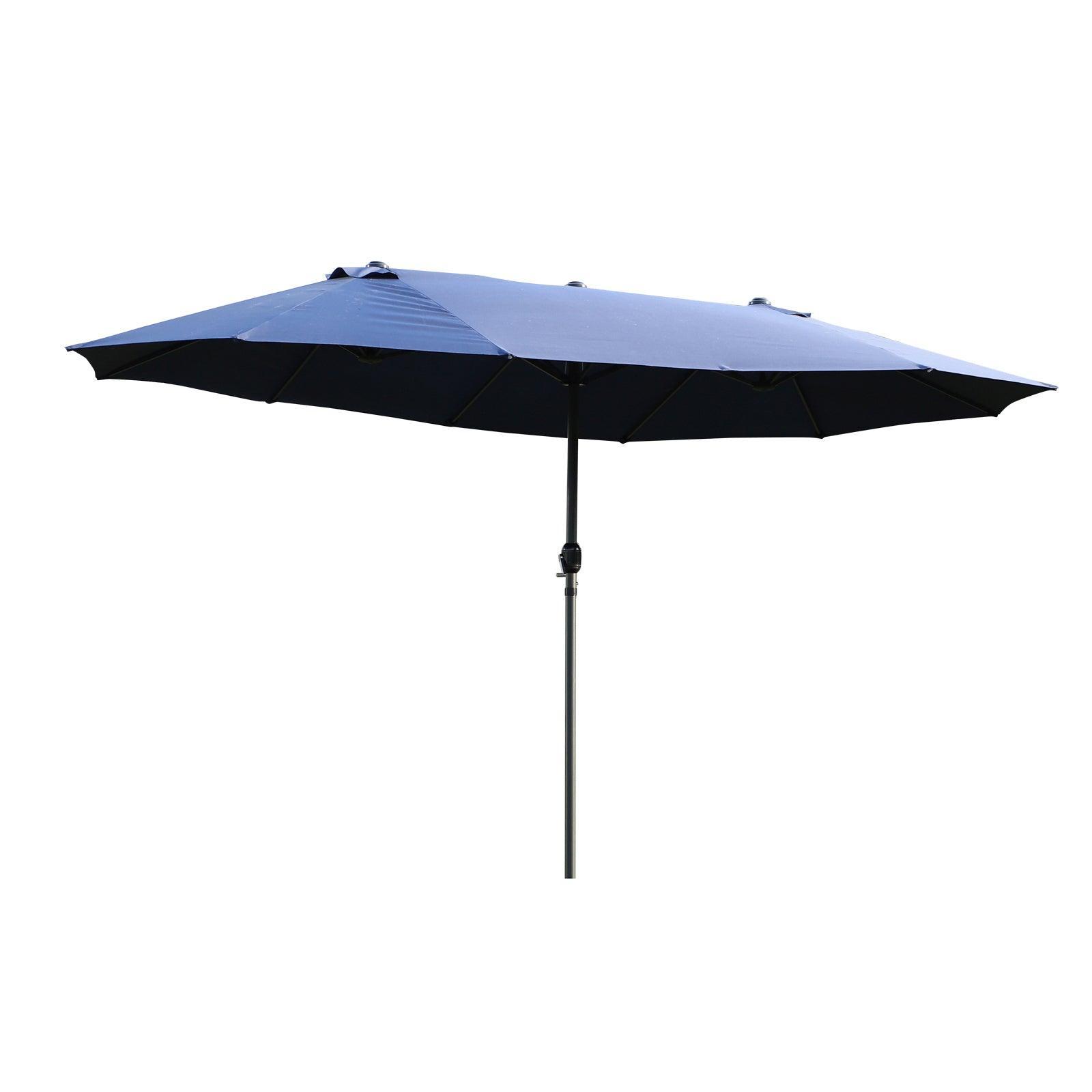 Outsunny Blue Outdoor Patio Umbrella - 4.6m Double-Sided Shade - ALL4U RETAILER LTD