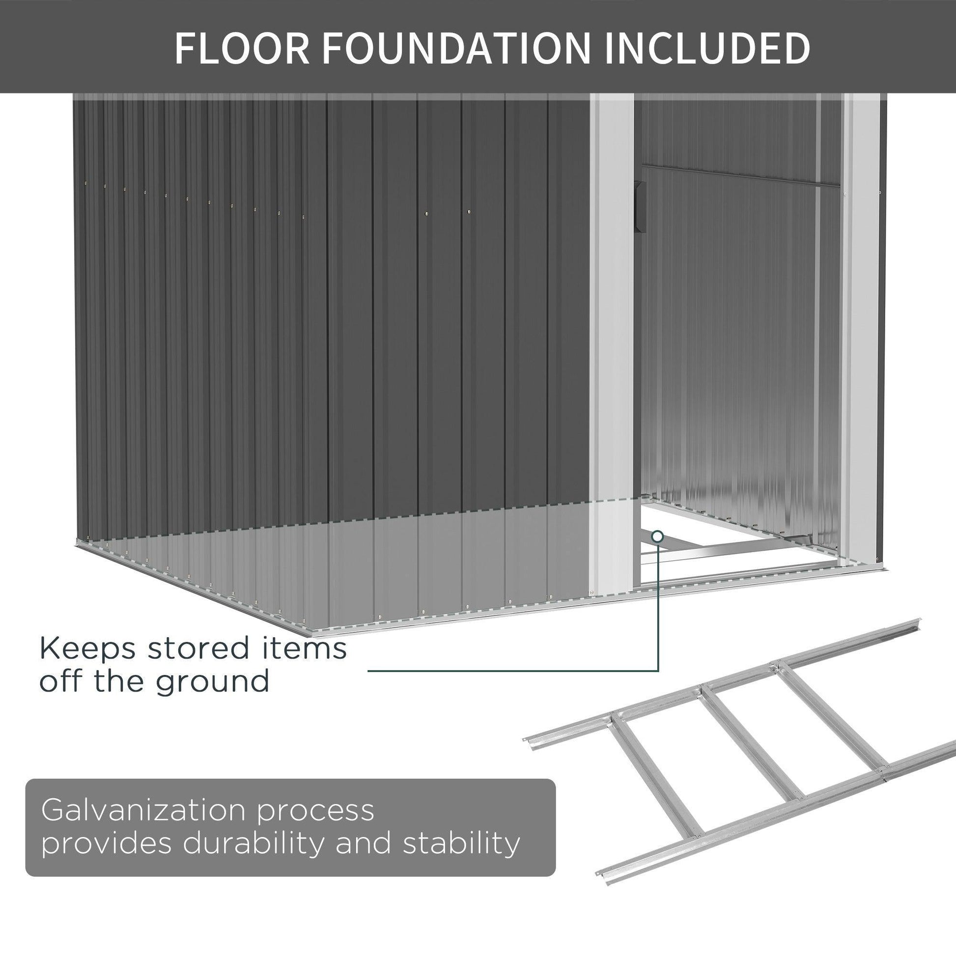 Outsunny Sliding Door Garden Shed - 5x4ft - ALL4U RETAILER LTD