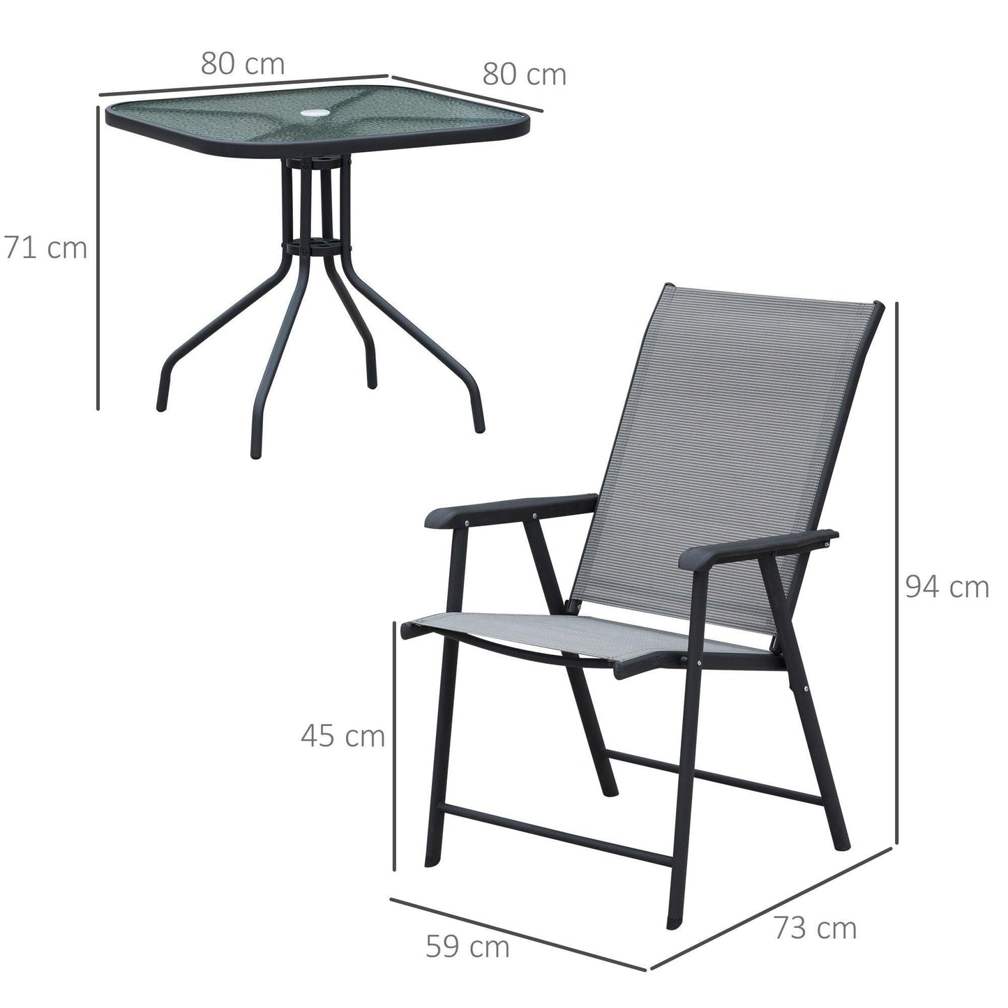 Outsunny 5pcs Outdoor Dining Set - Elegant & Practical - ALL4U RETAILER LTD