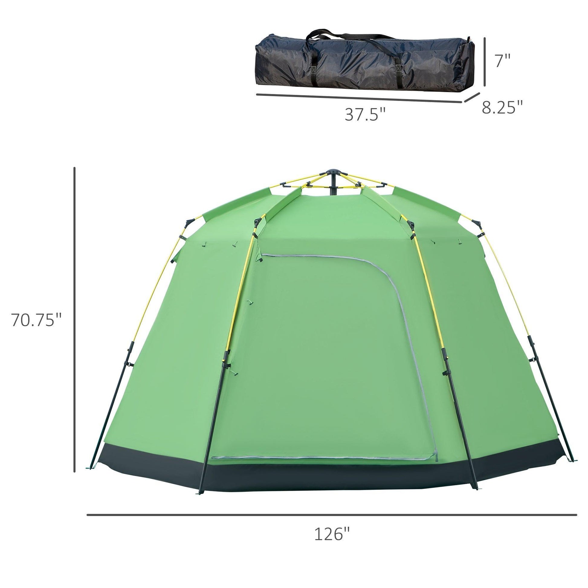 Outsunny 6-Person Pop Up Camping Tent - Portable & Versatile - ALL4U RETAILER LTD