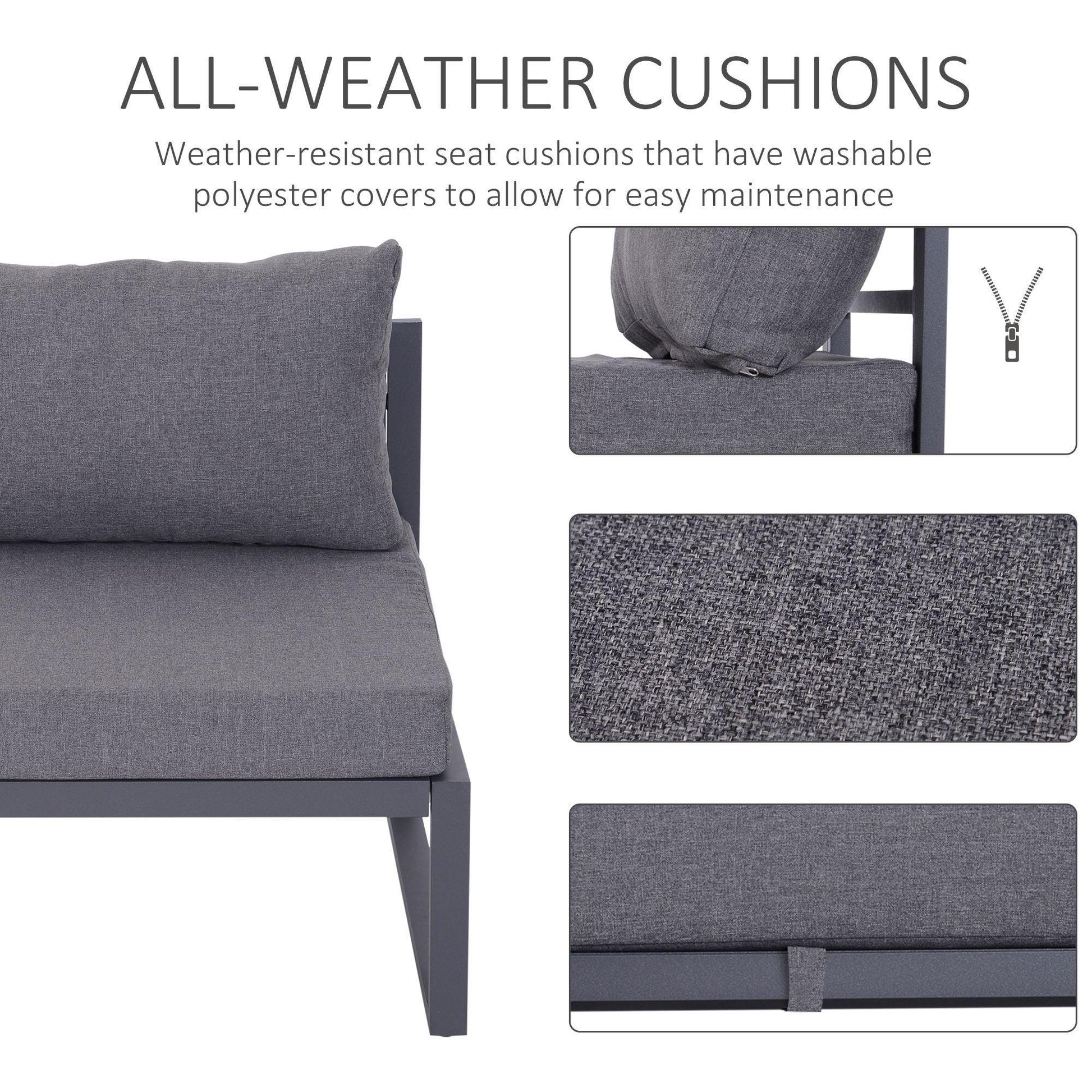 Outsunny 6-Piece Outdoor Sofa Set: Comfy & Stylish - ALL4U RETAILER LTD