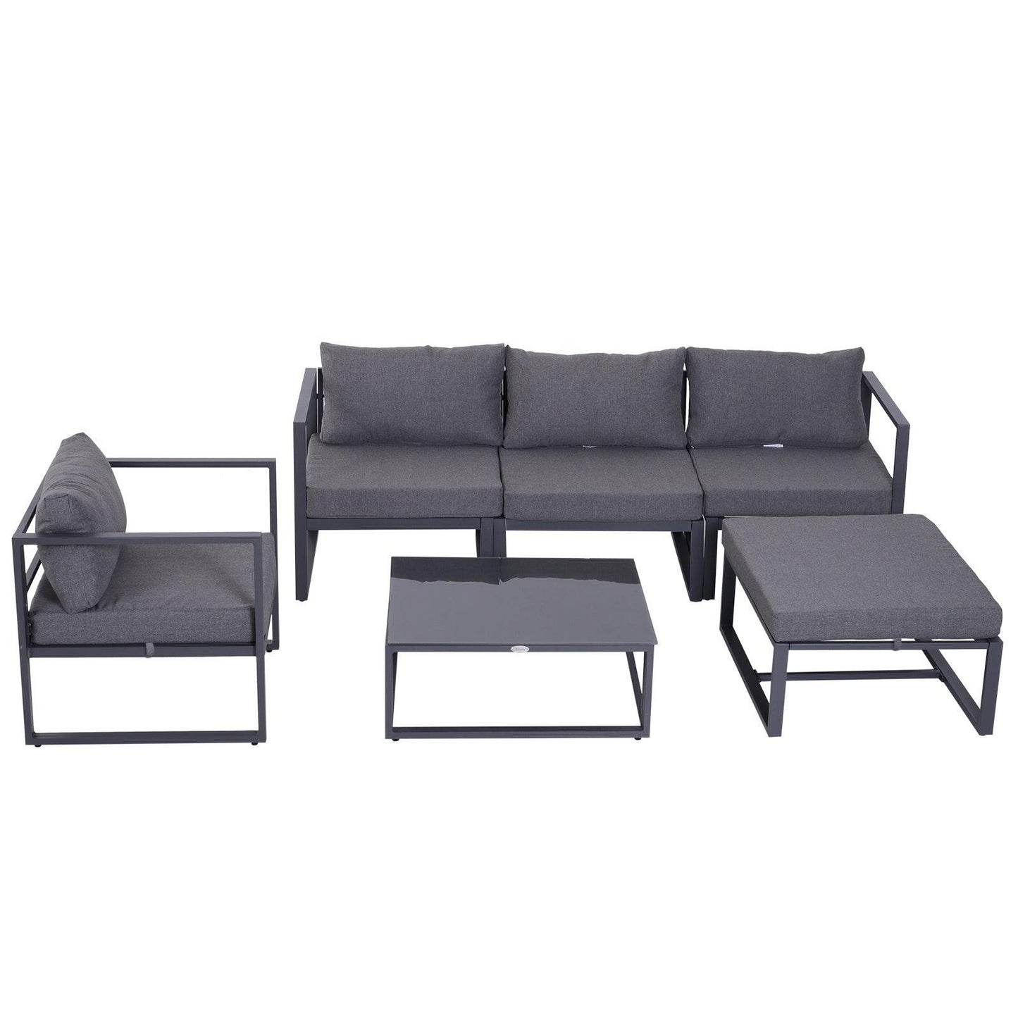 Outsunny 6-Piece Outdoor Sofa Set: Comfy & Stylish - ALL4U RETAILER LTD