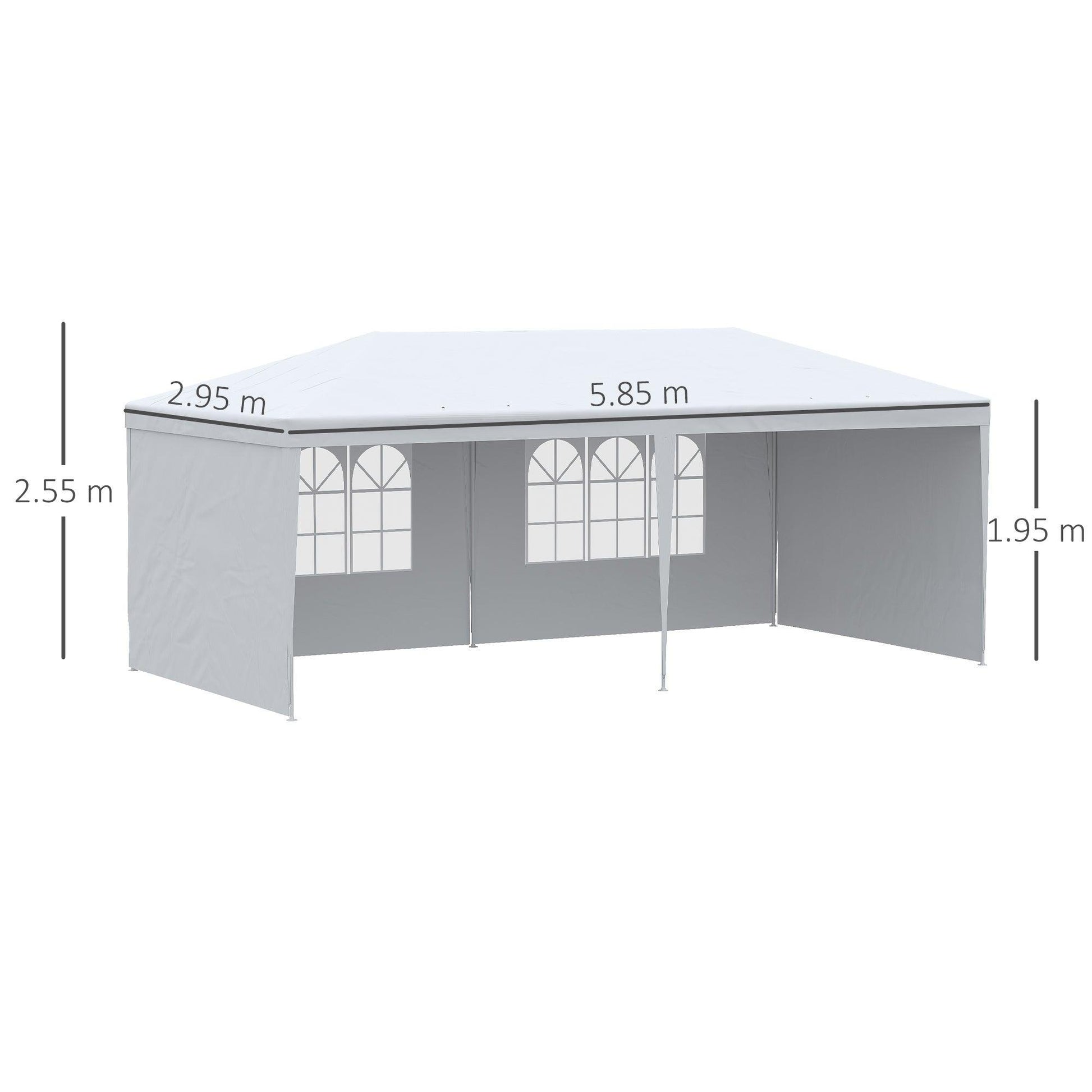 Outsunny 6x3m Party Tent - White Gazebo - ALL4U RETAILER LTD