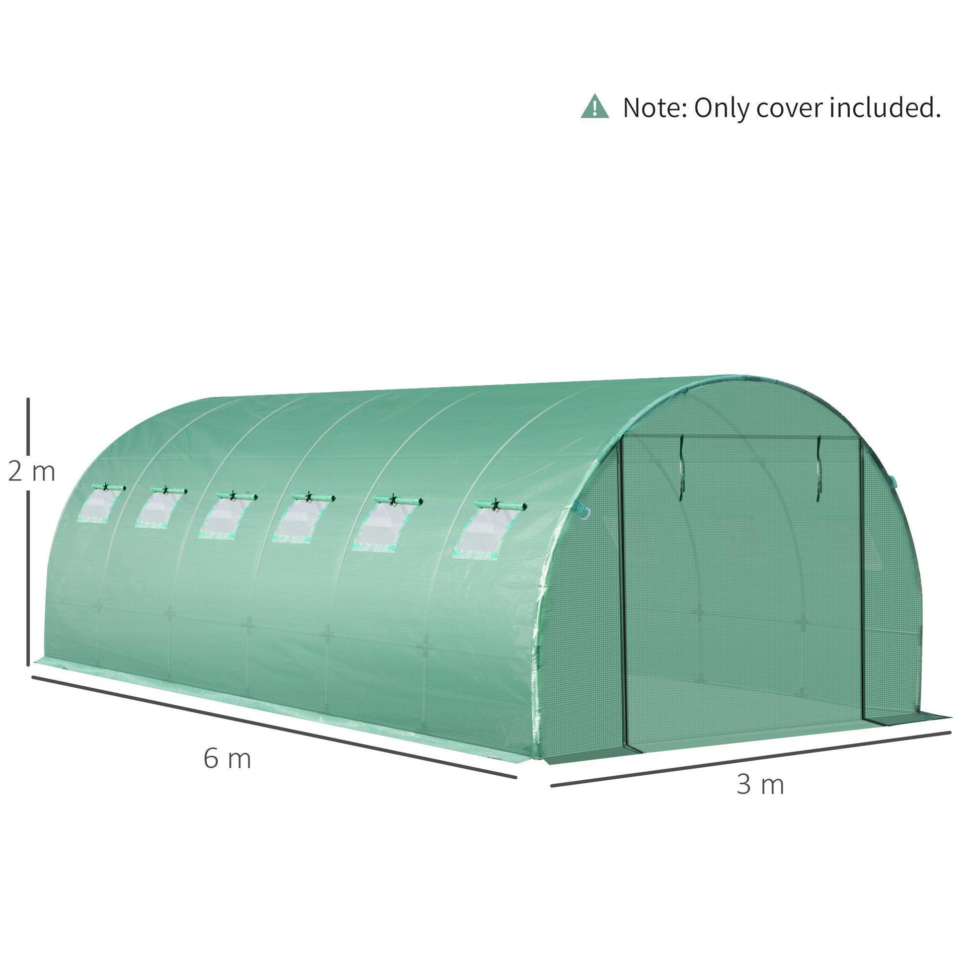 Outsunny 6x3m Greenhouse PE Cover - Winter Design - ALL4U RETAILER LTD