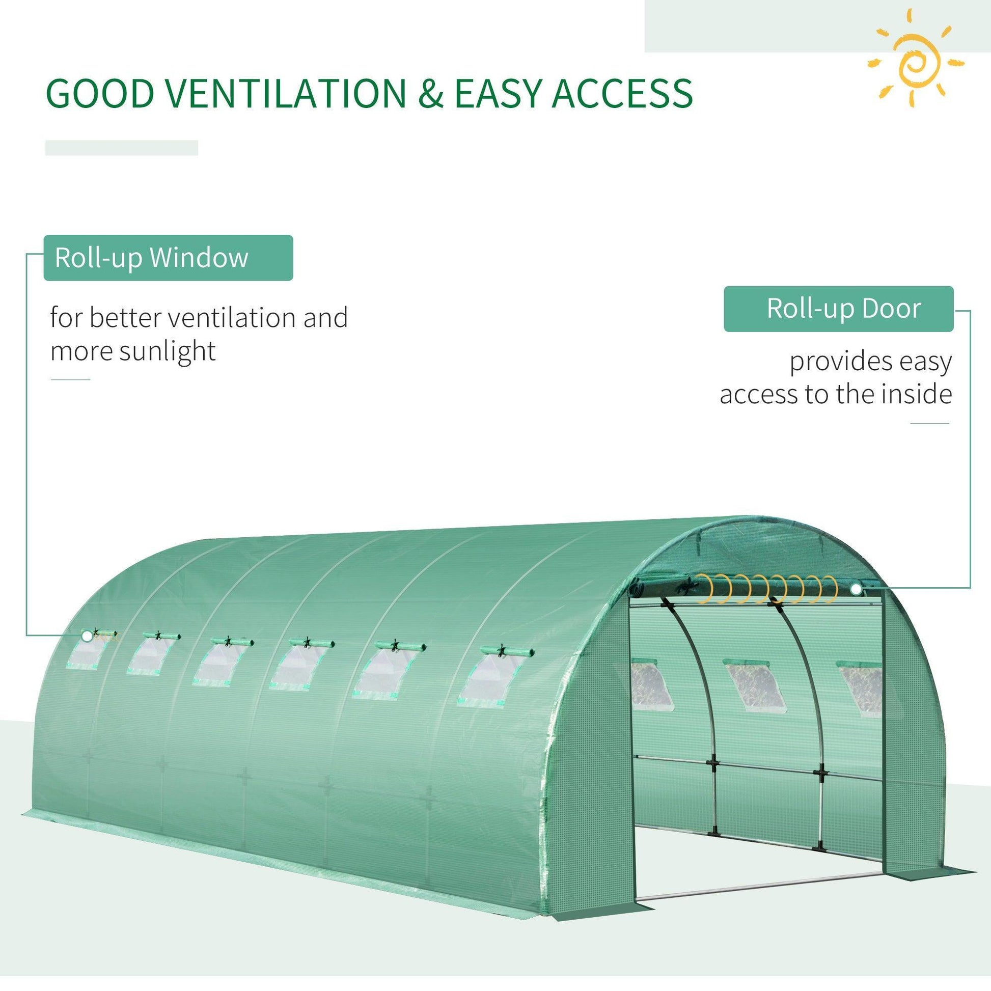 Outsunny 6x3m Greenhouse PE Cover - Winter Design - ALL4U RETAILER LTD