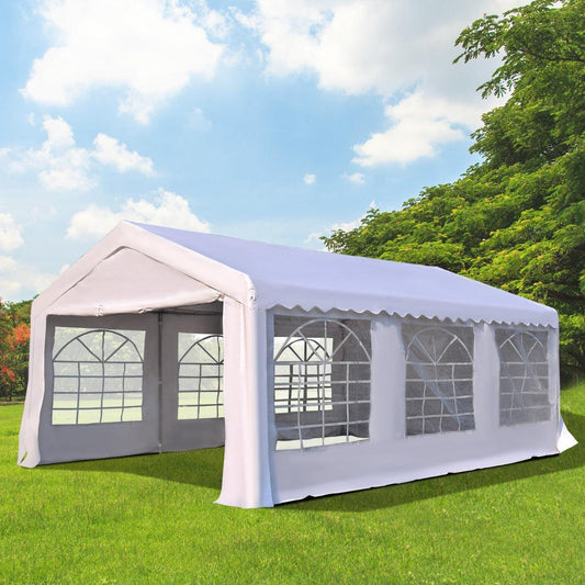 Outsunny 6x4m White Gazebo with Steel Frame - ALL4U RETAILER LTD