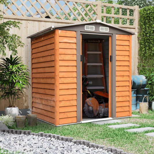 Outsunny 6x5 ft Garden Shed with Foundation - ALL4U RETAILER LTD