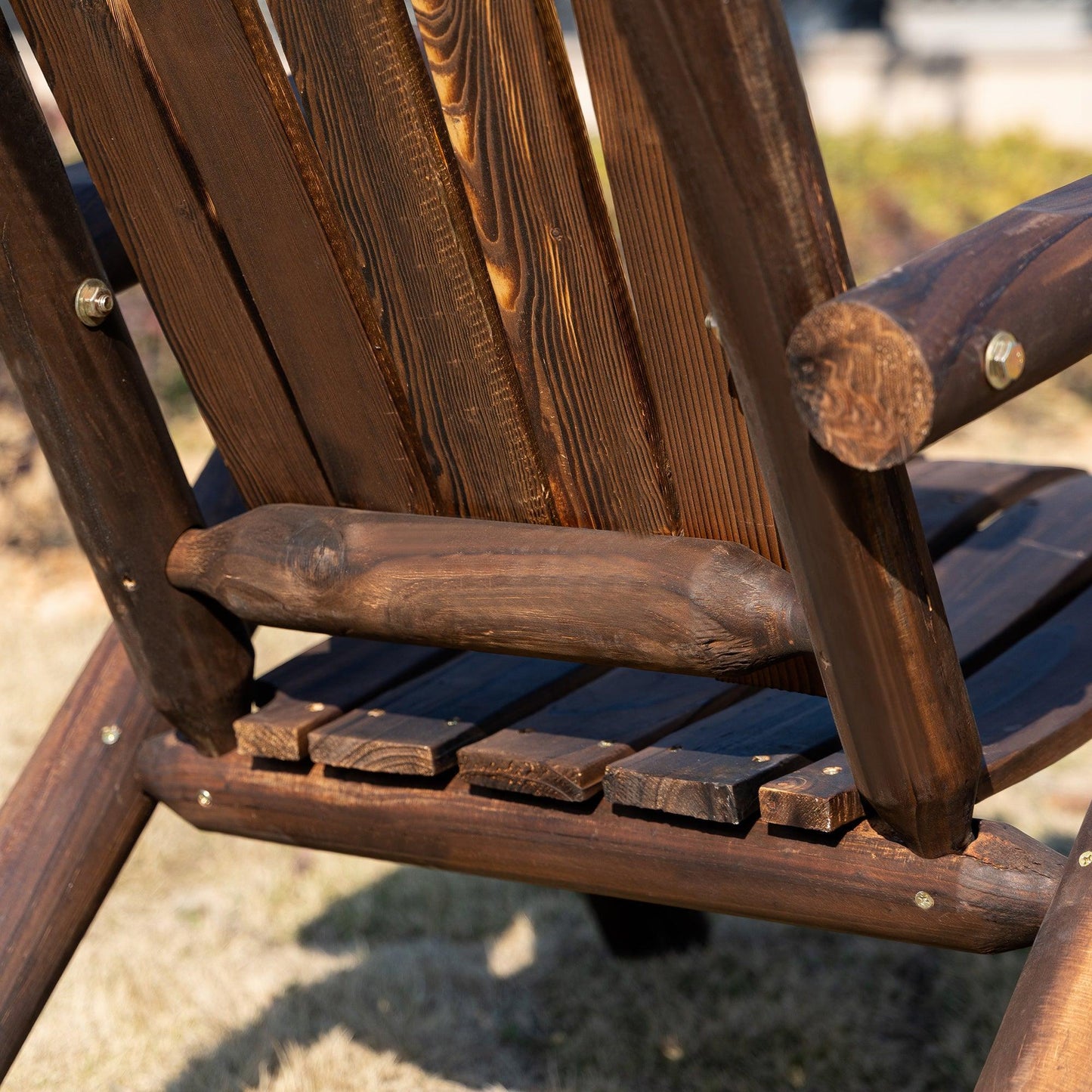 Outsunny Adirondack Chair: Ergonomic Wood Frame for Lounging - ALL4U RETAILER LTD