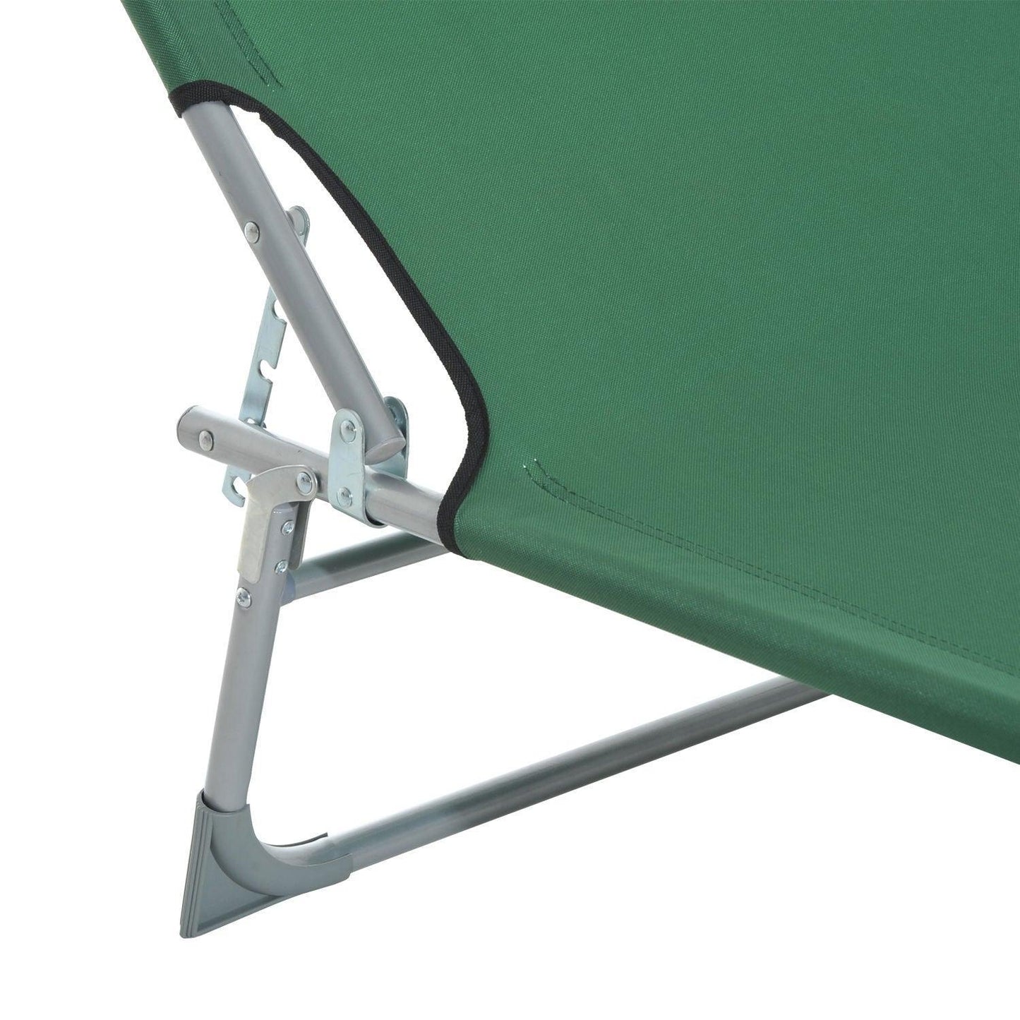 Outsunny Adjustable Lounger: Green Oxford - ALL4U RETAILER LTD