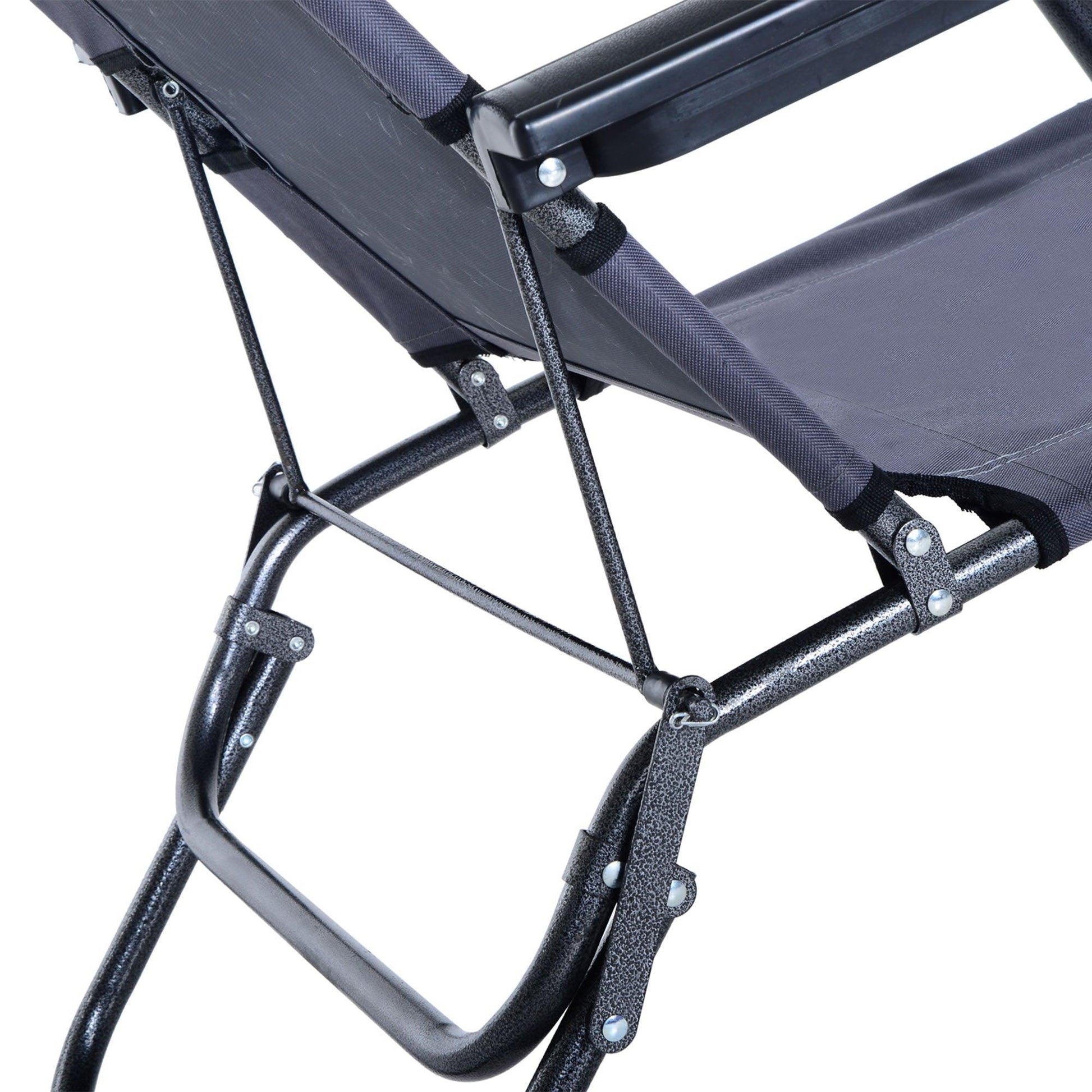 Outsunny Adjustable Outdoor Sun Loungers - Grey - ALL4U RETAILER LTD