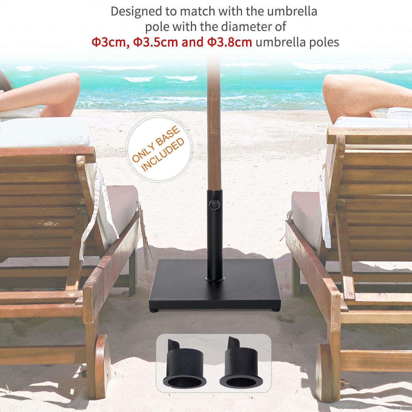 Outsunny Adjustable Umbrella Stand Base - ALL4U RETAILER LTD