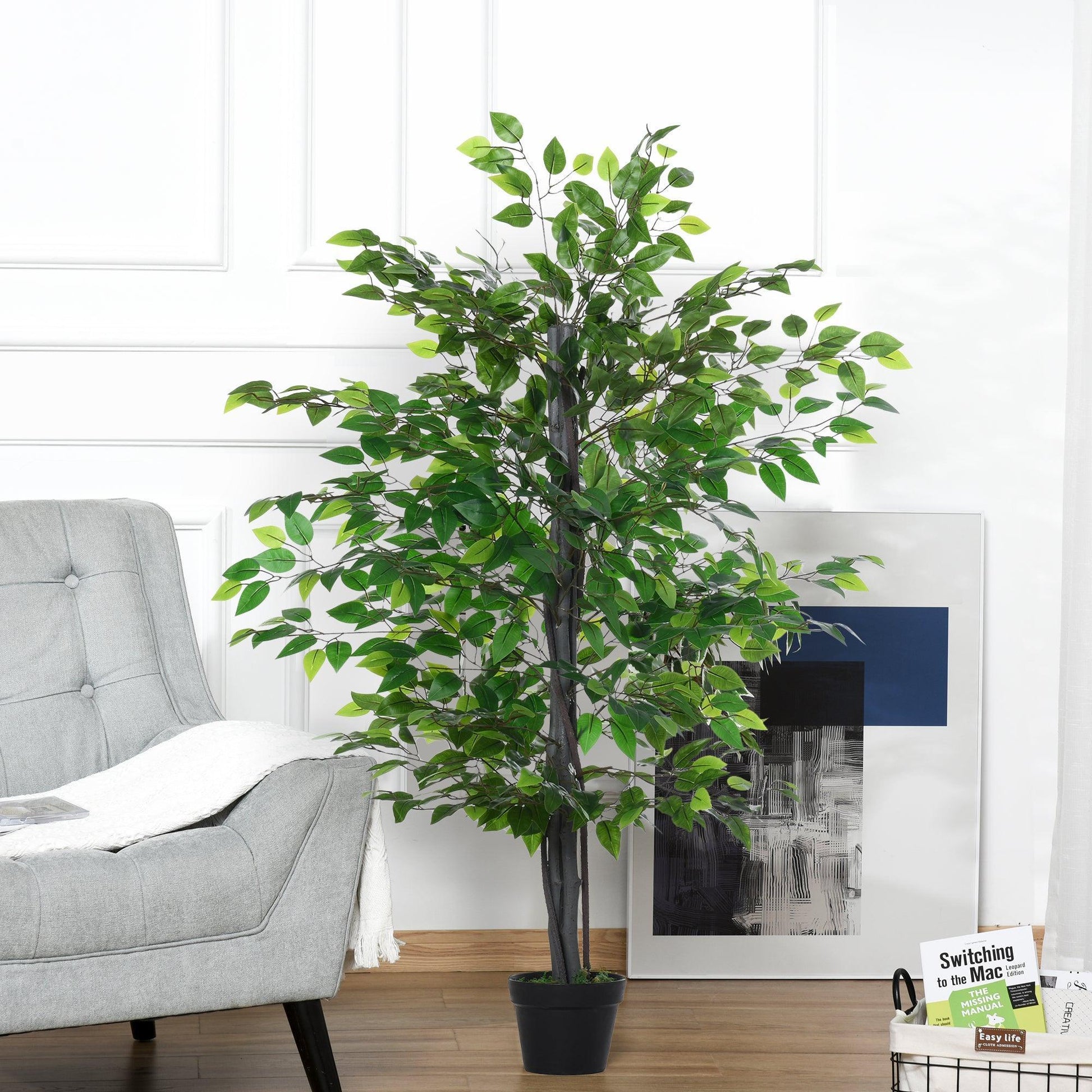Outsunny Artificial Banyan Tree - Lush Decorative Plant - ALL4U RETAILER LTD