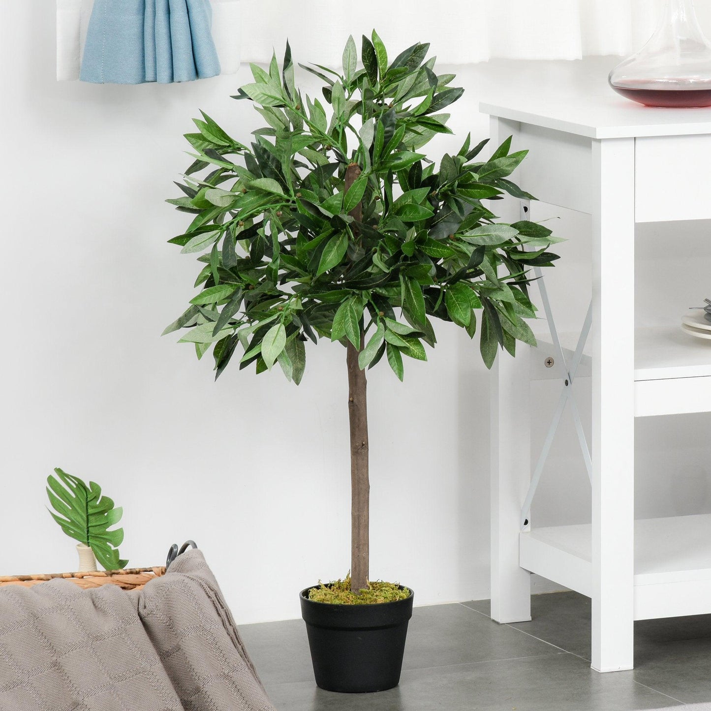 Outsunny Artificial Bay Laurel Ball Trees – Set of 2 - ALL4U RETAILER LTD